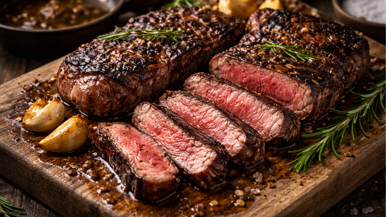 Reverse Seared Scotch Fillet with Garlic Tallow Baste