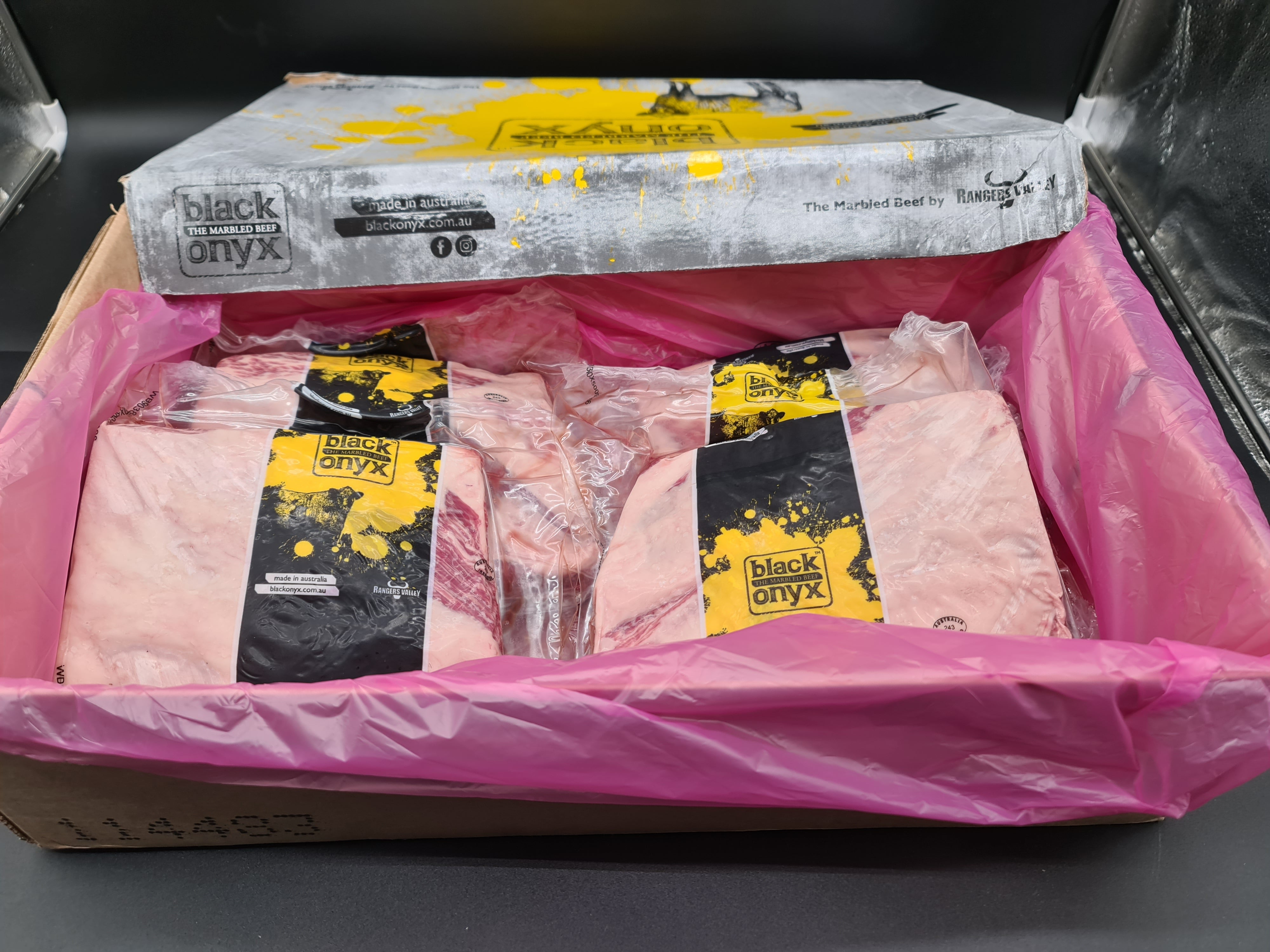 FROZEN Short Ribs From $29/kg – Grain-Fed Black Angus MB3–4 – Rangers Valley Black Onyx