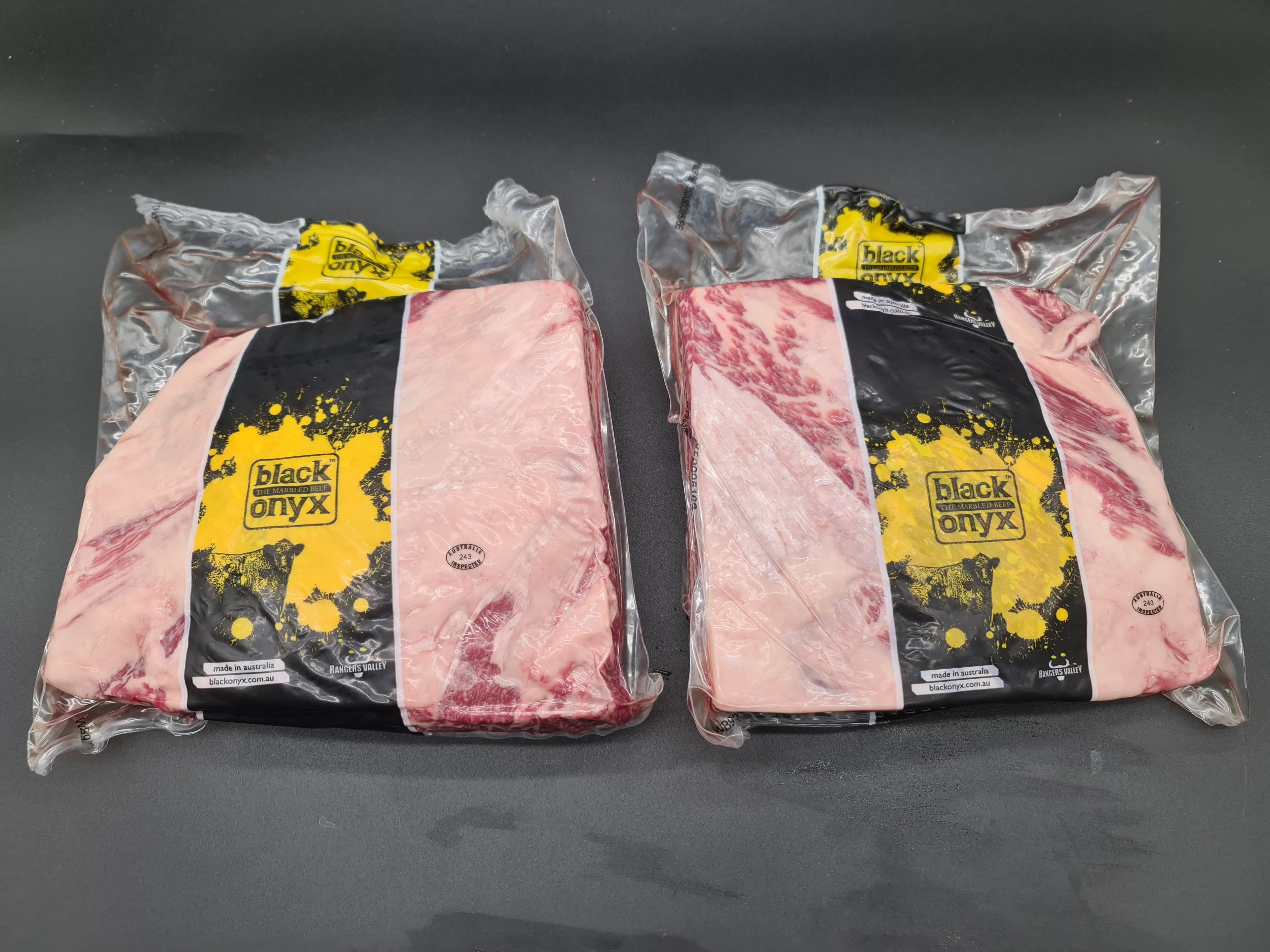 FROZEN Short Ribs From $29/kg – Grain-Fed Black Angus MB3–4 – Rangers Valley Black Onyx