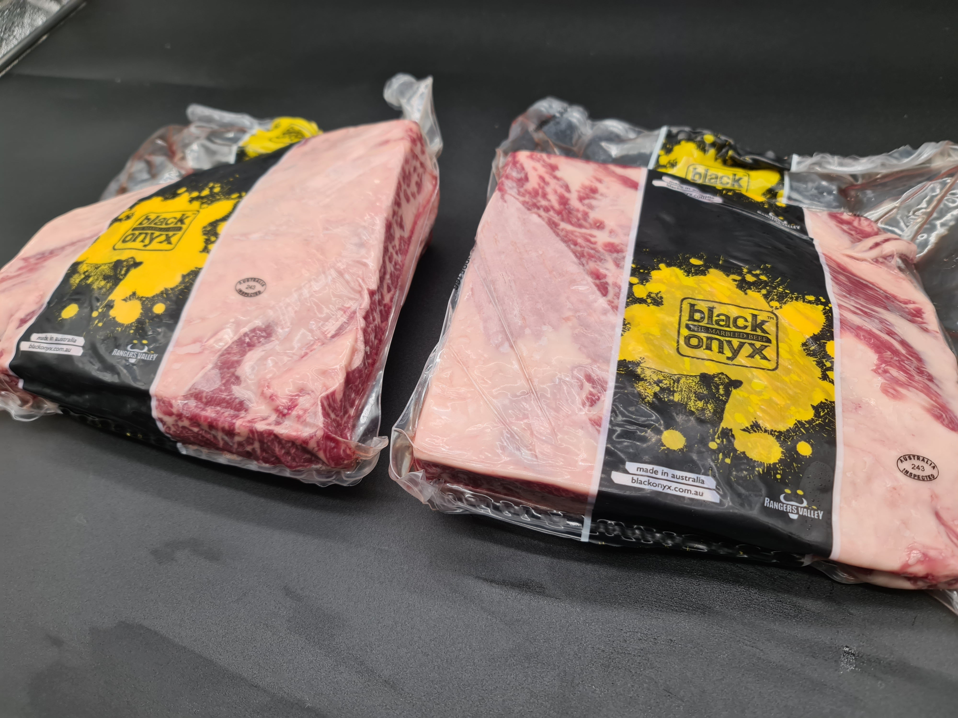 FROZEN Short Ribs From $29/kg – Grain-Fed Black Angus MB3–4 – Rangers Valley Black Onyx
