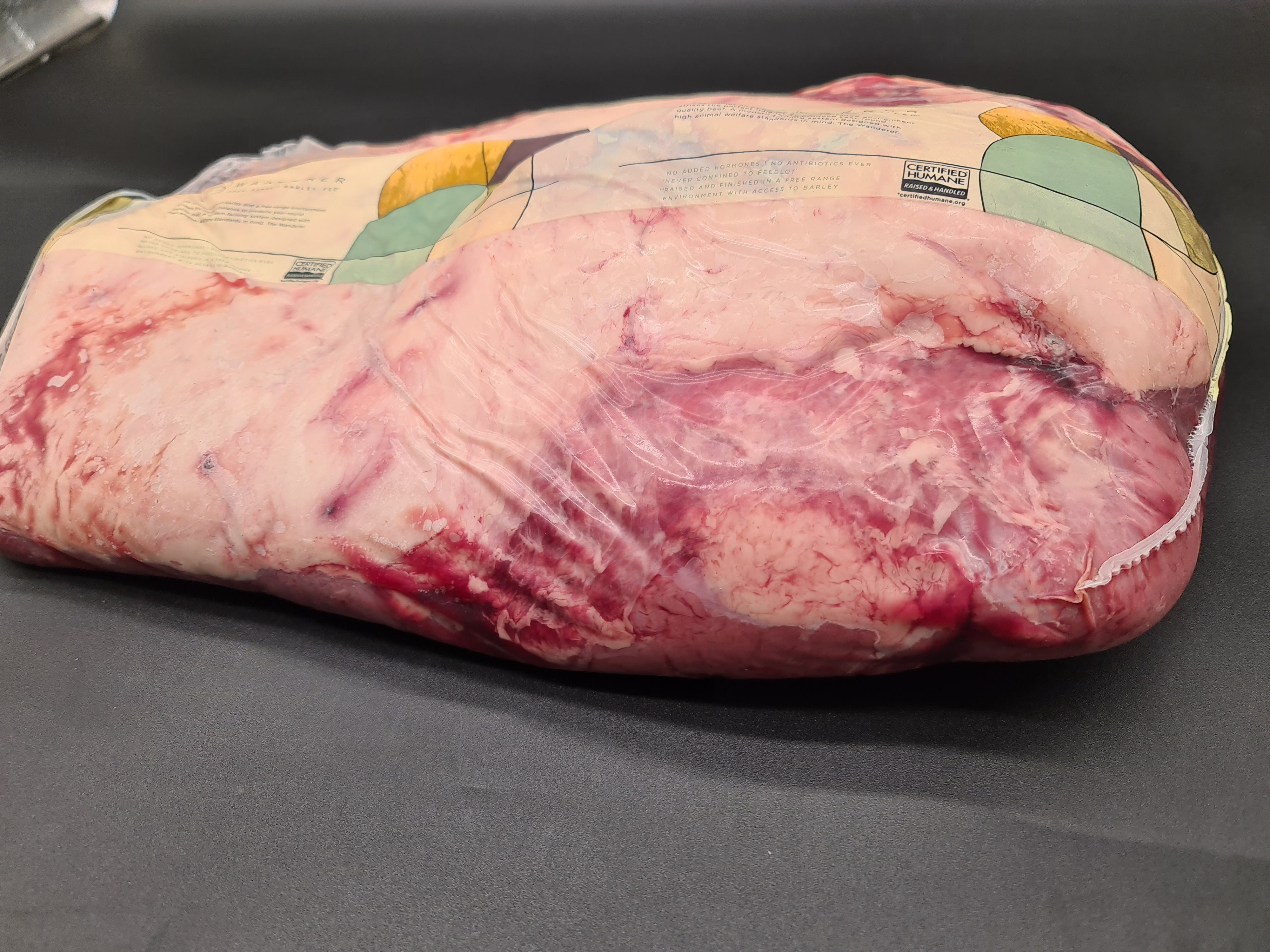Close-up of two Wanderer beef cuts in packaging