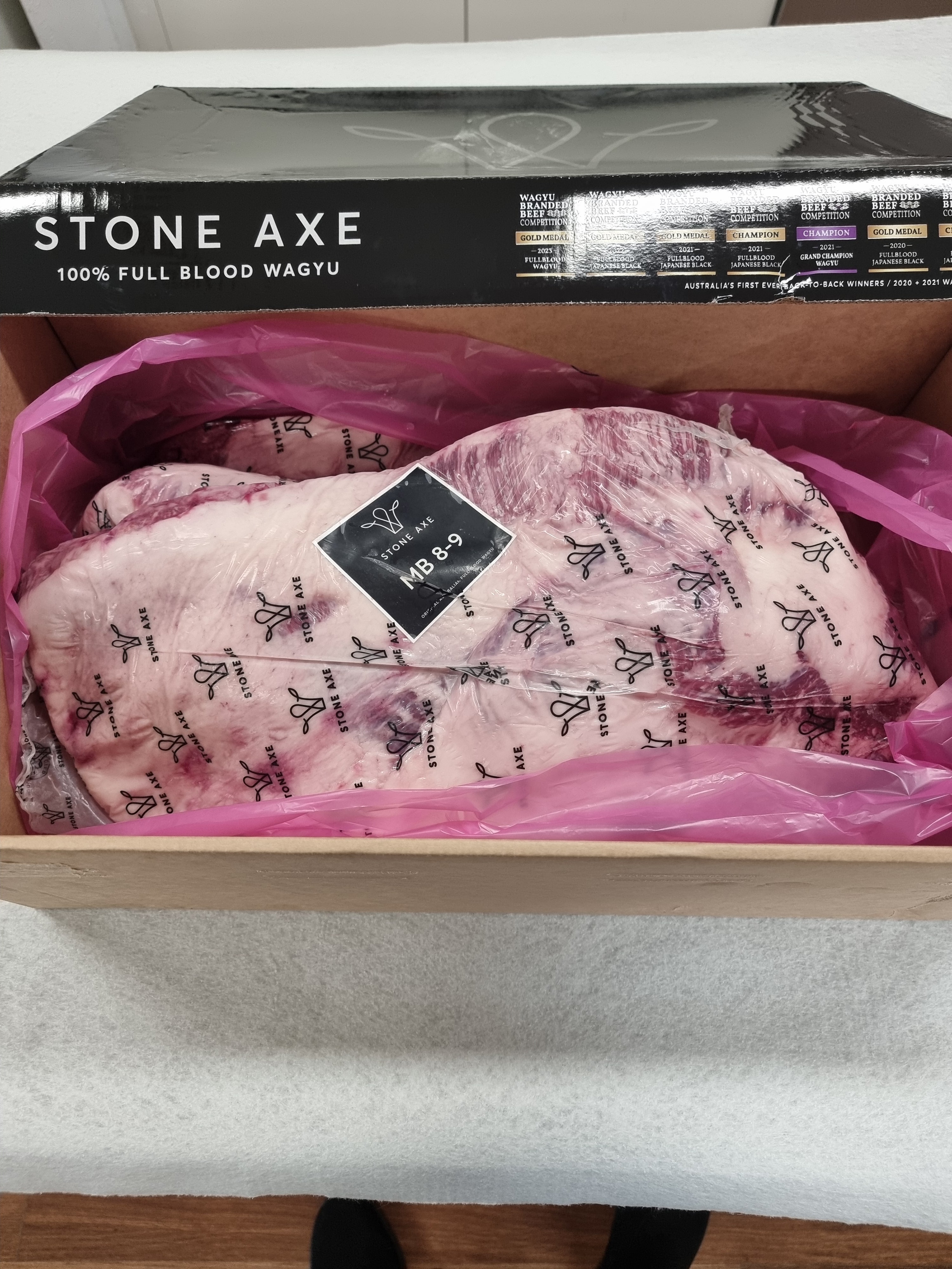 Stone Axe – Wagyu Brisket - Marble Score 8-9+ - $31/kg