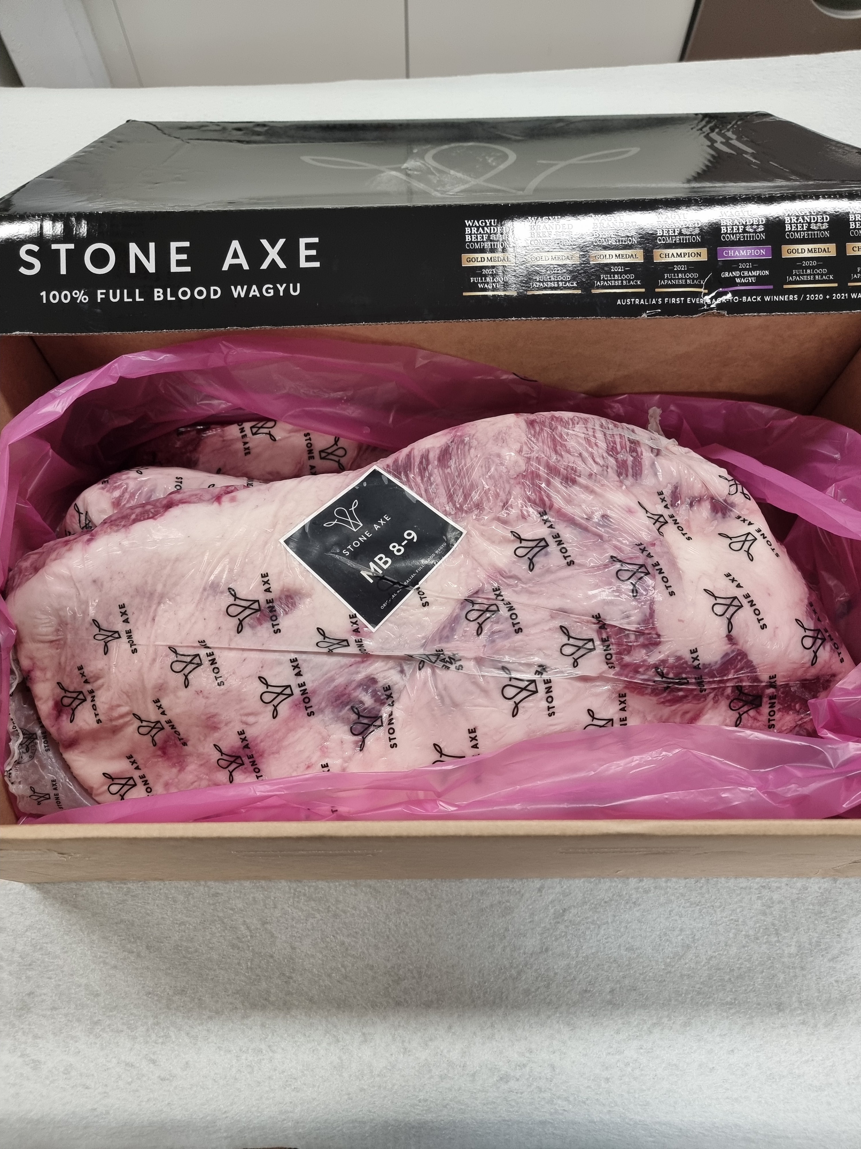 Stone Axe – Wagyu Brisket - Marble Score 8-9+ - $31/kg