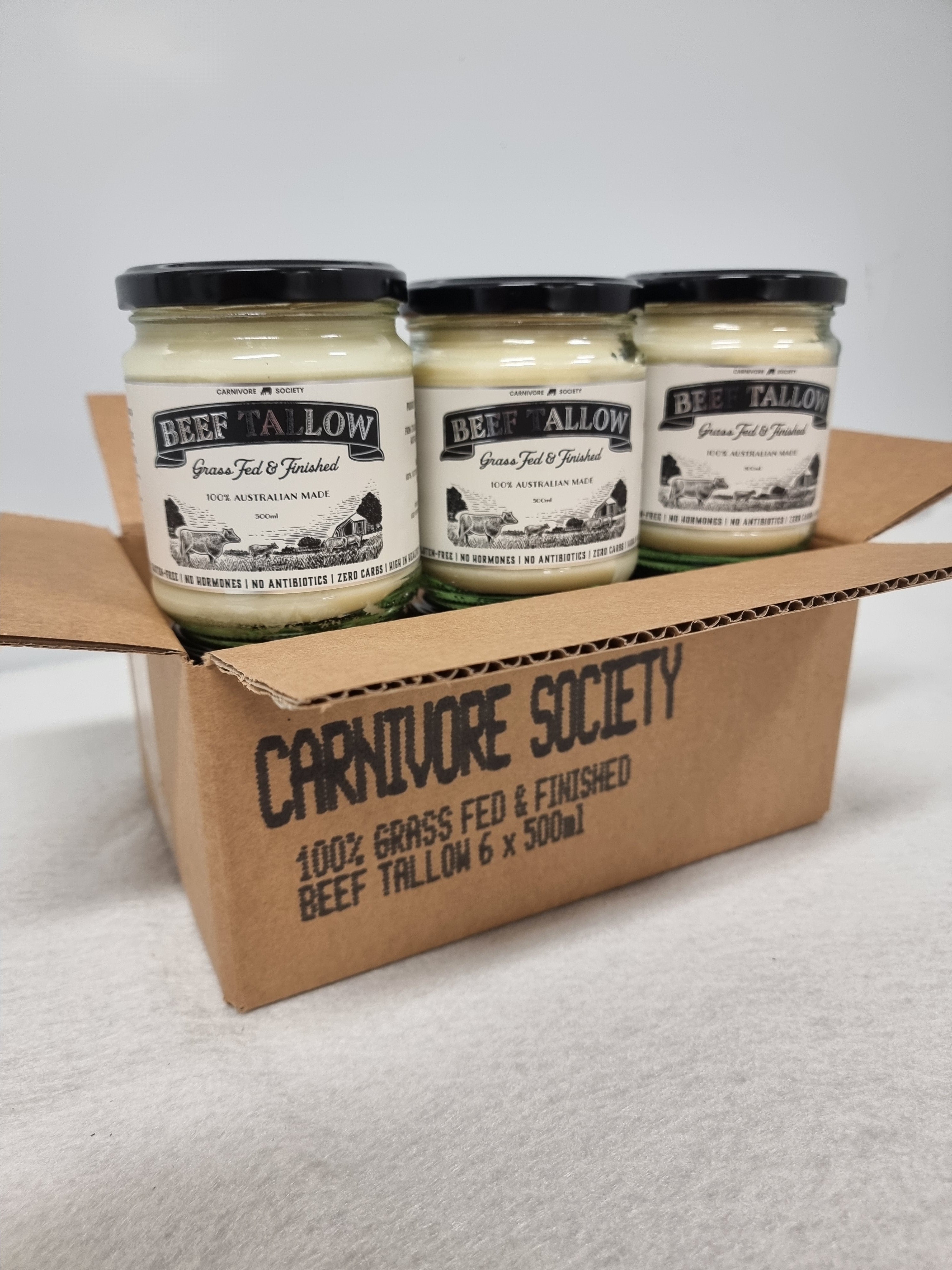 Carnivore Society Beef Tallow – 100% Grass-Fed & Finished (Hormone and Antibiotic Free)
