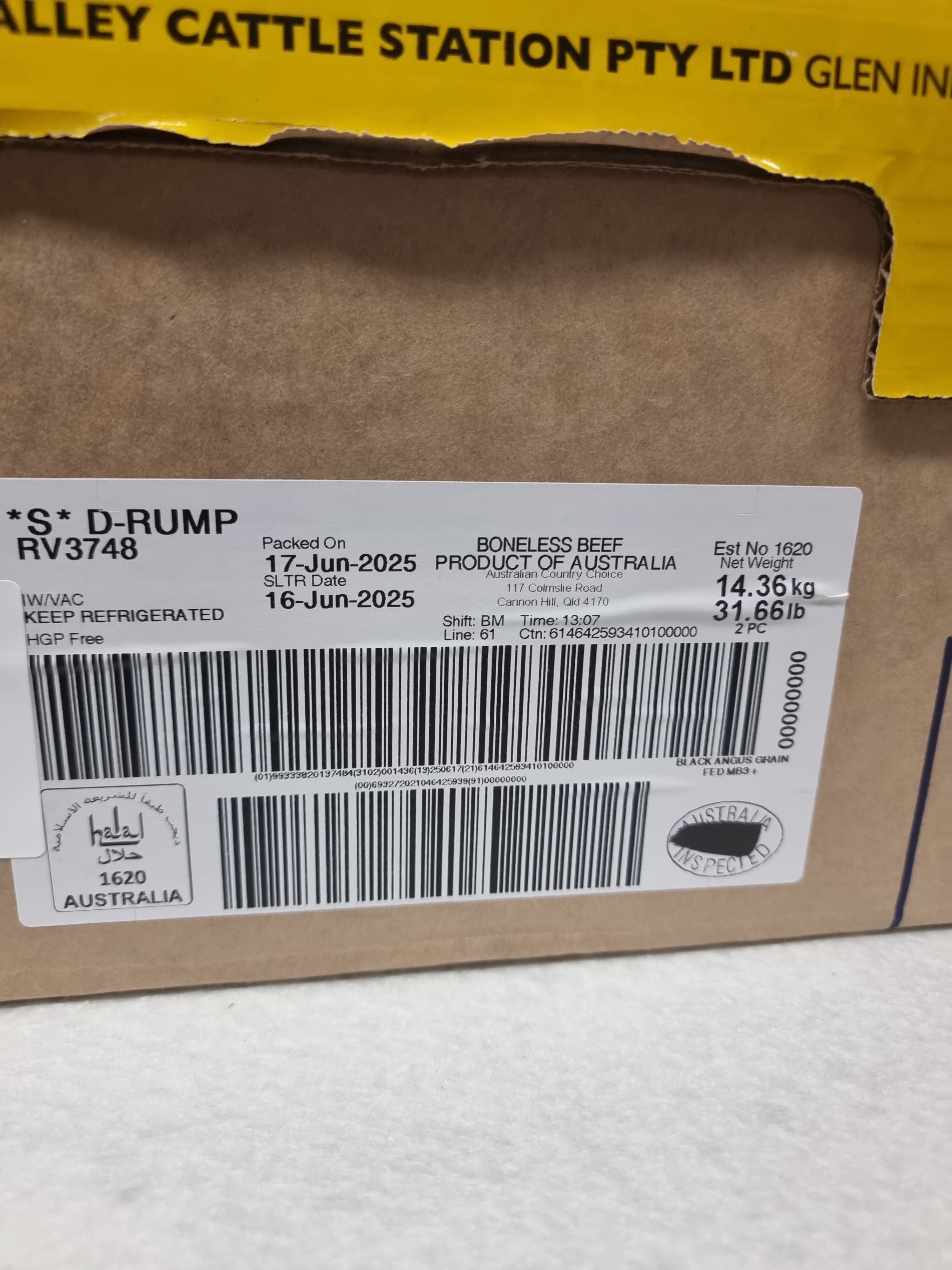 Black Onyx Angus Rump MB3-4+ - Rangers Valley - $35/kg