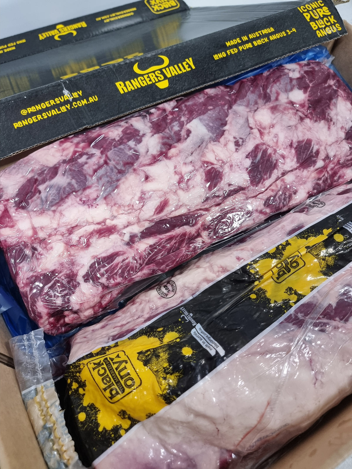 Premium beef cuts arranged for delivery