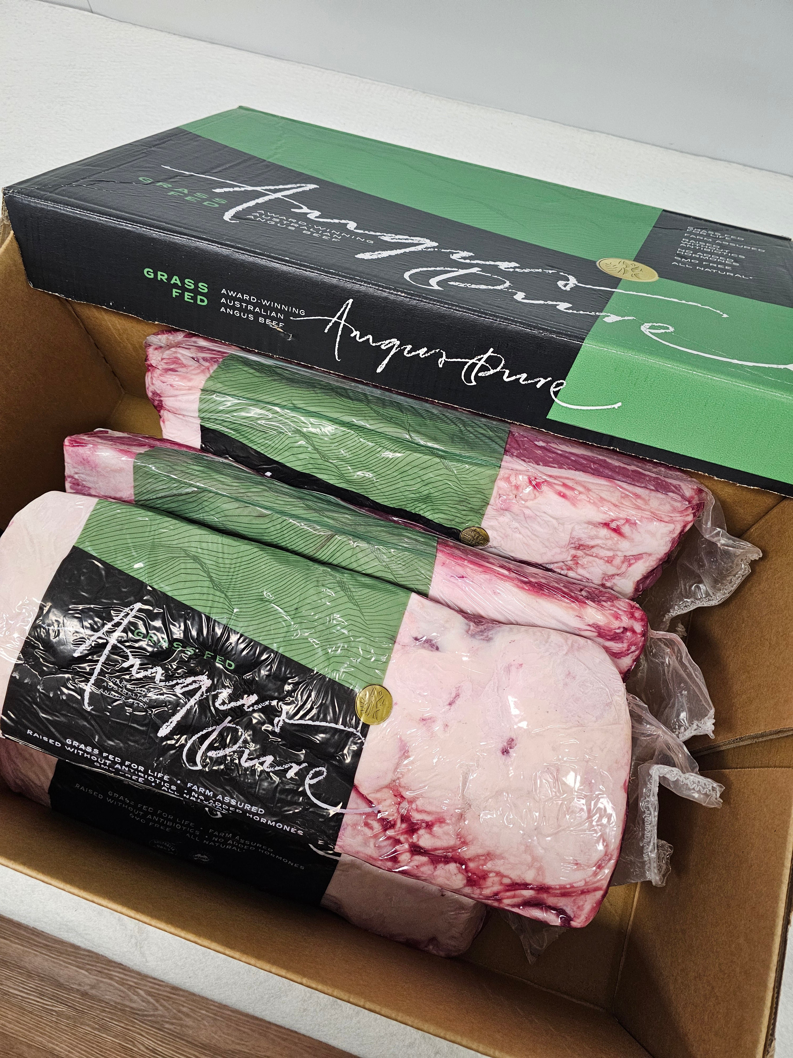 Angus Porterhouse Striploin (Grass-Fed & Finished) - Thomas Foods - Homone and Antibiotic Free - $43/kg