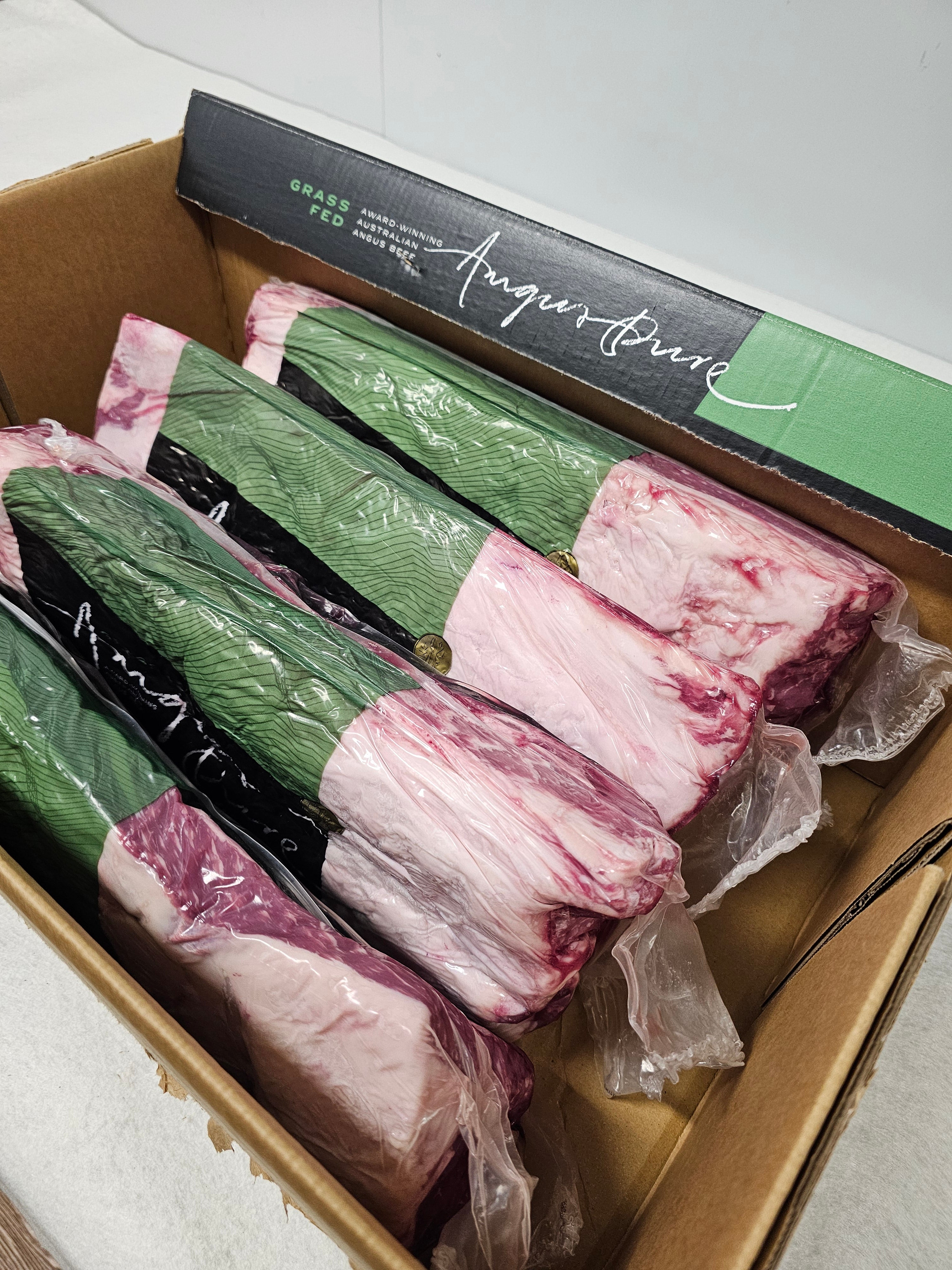 Angus Porterhouse Striploin (Grass-Fed & Finished) - Thomas Foods - Homone and Antibiotic Free - $43/kg