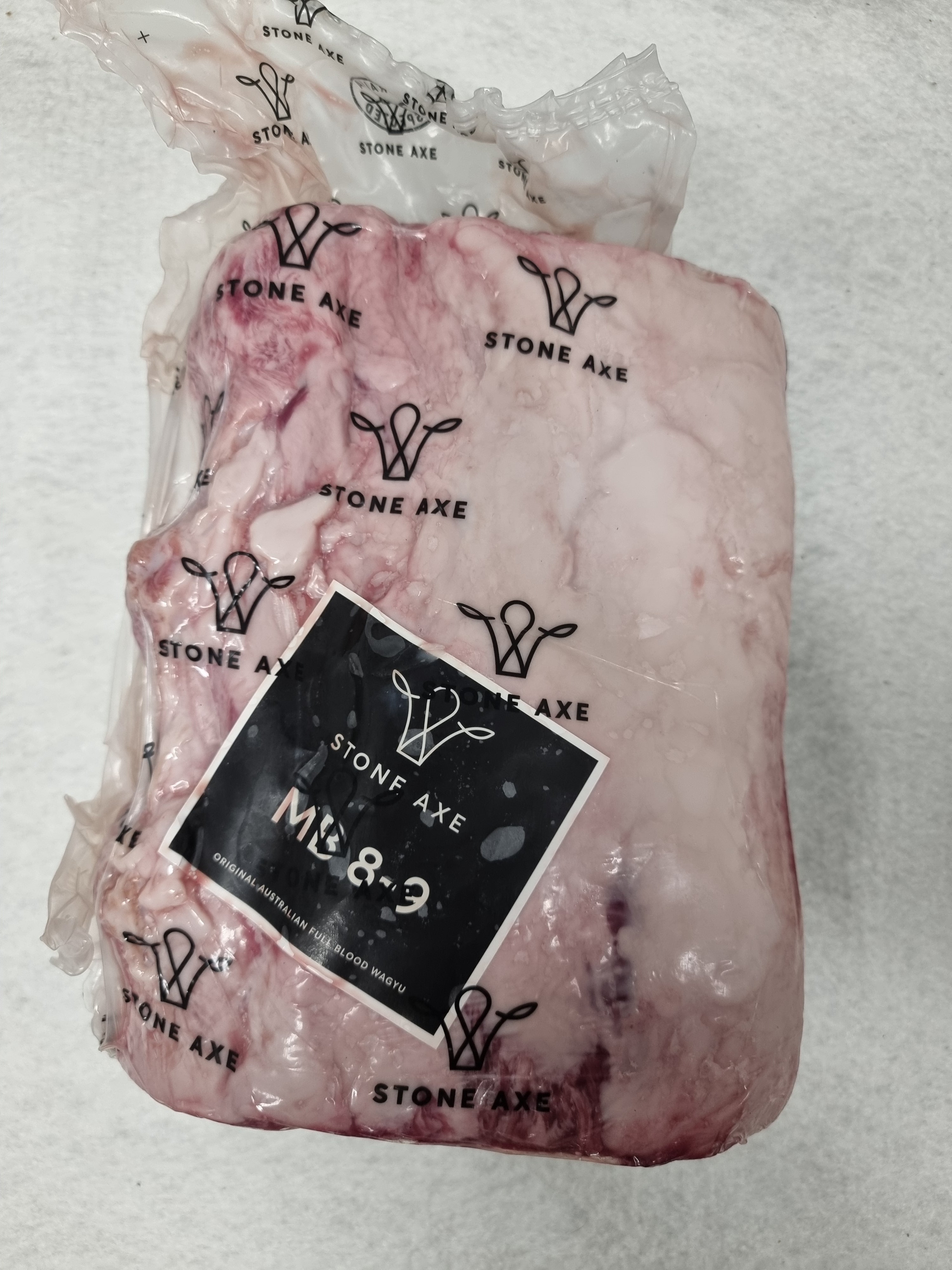 Stone Axe Full Blood Wagyu Scotch Cube Roll (MB 8–9+) $179/kg