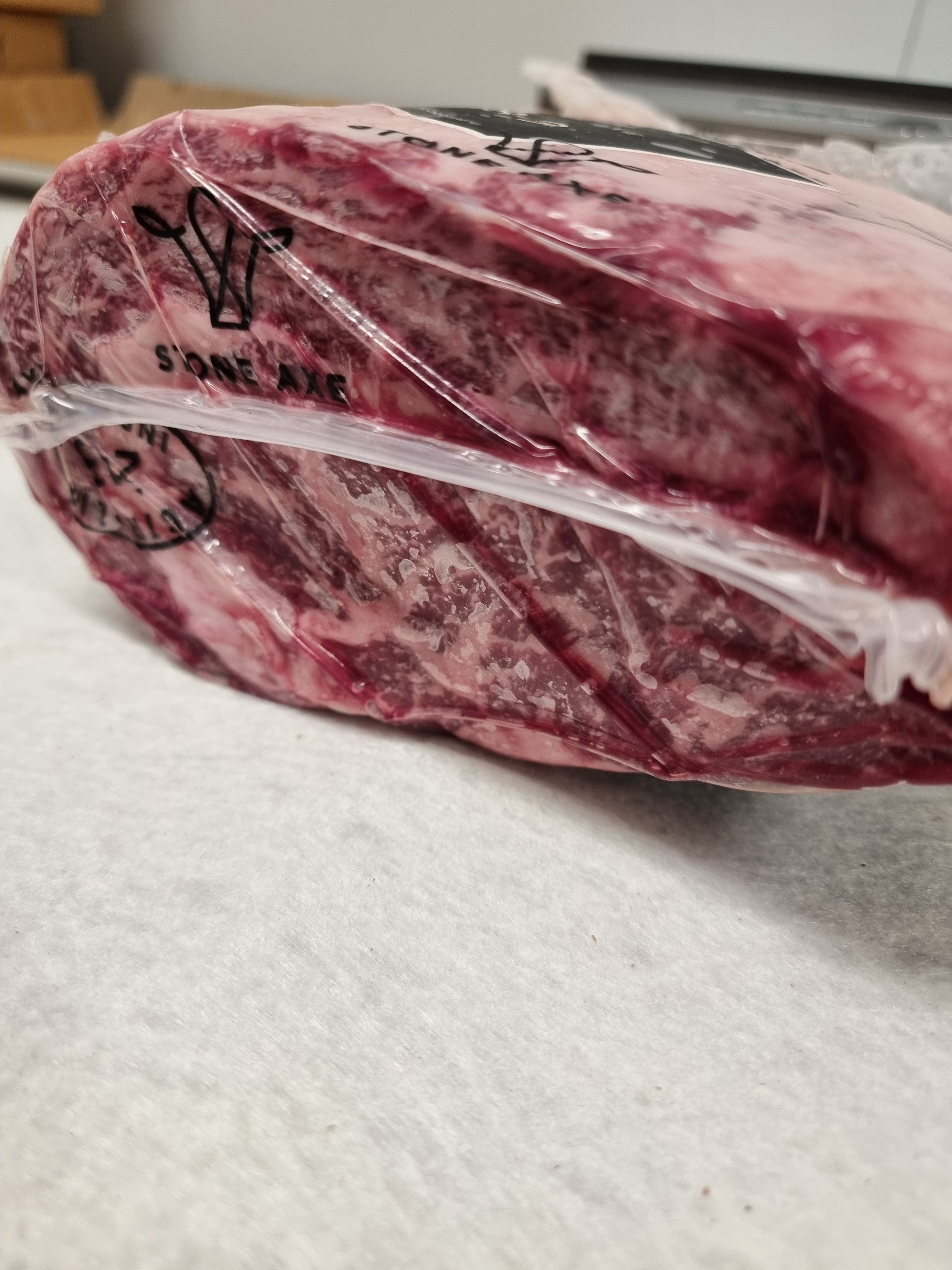 Stone Axe Full Blood Wagyu Scotch Cube Roll (MB 8–9+) $179/kg