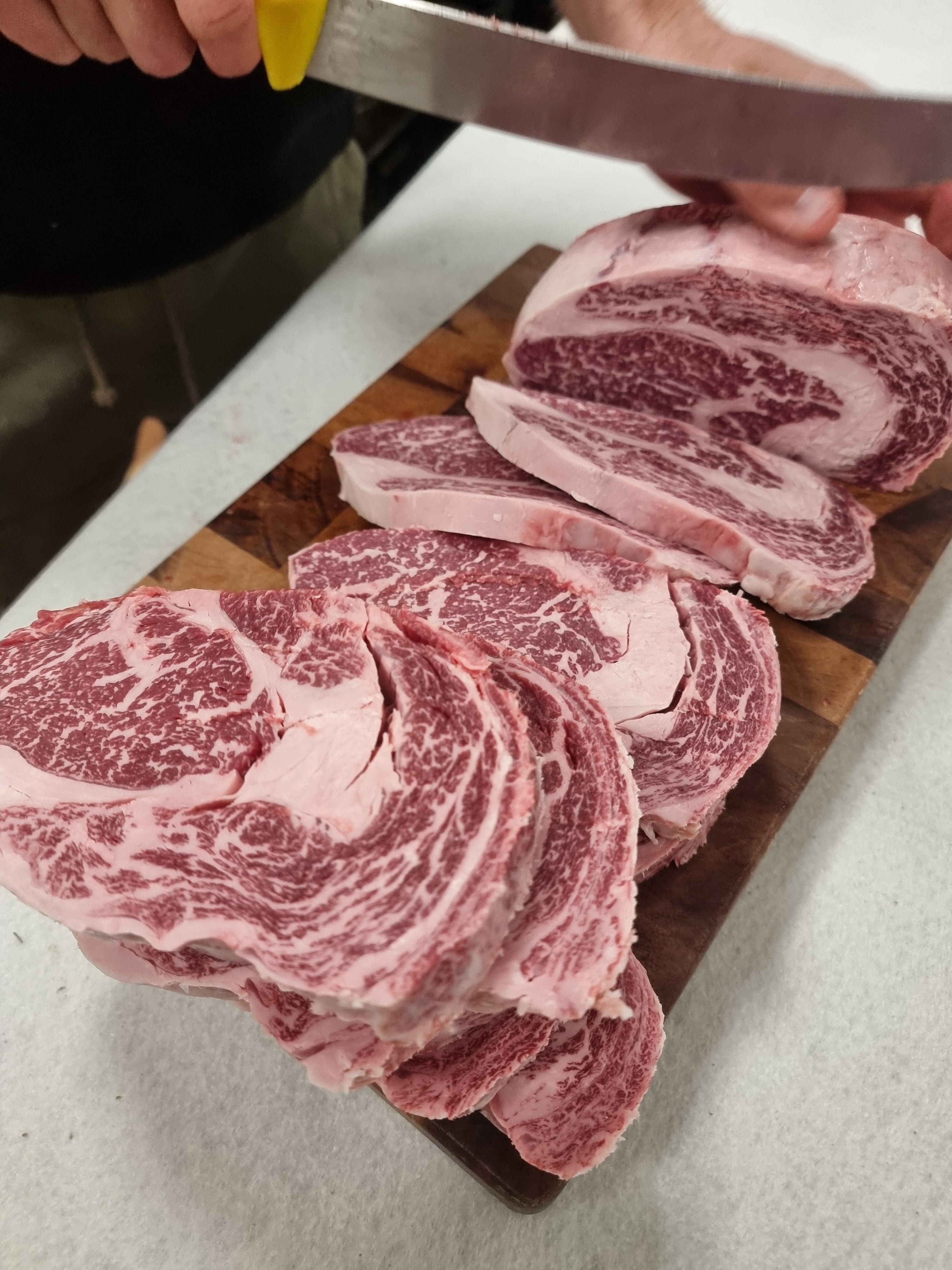 Stone Axe Full Blood Wagyu Scotch Cube Roll (MB 8–9+) $179/kg