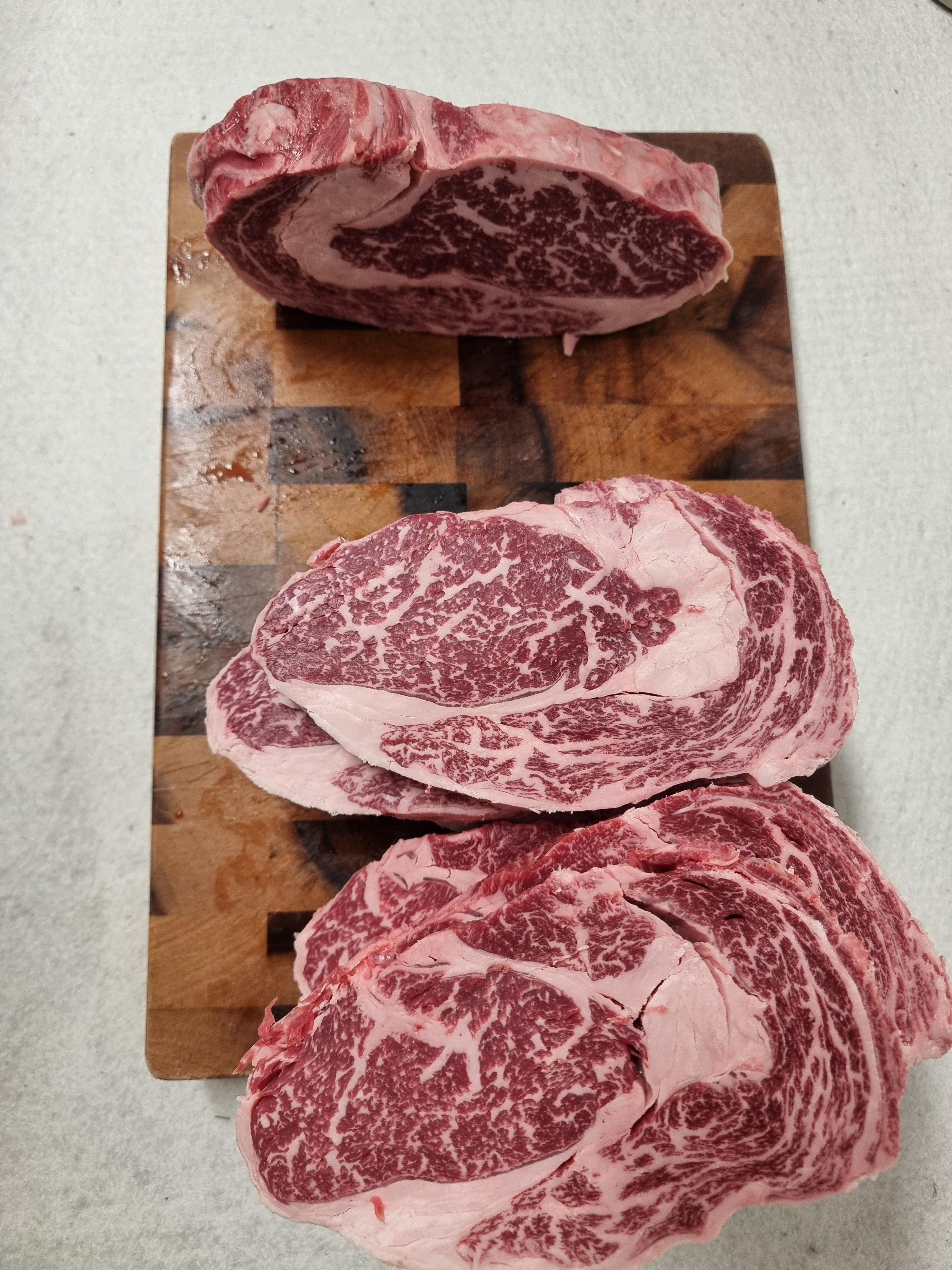 Stone Axe Full Blood Wagyu Scotch Cube Roll (MB 8–9+) $179/kg