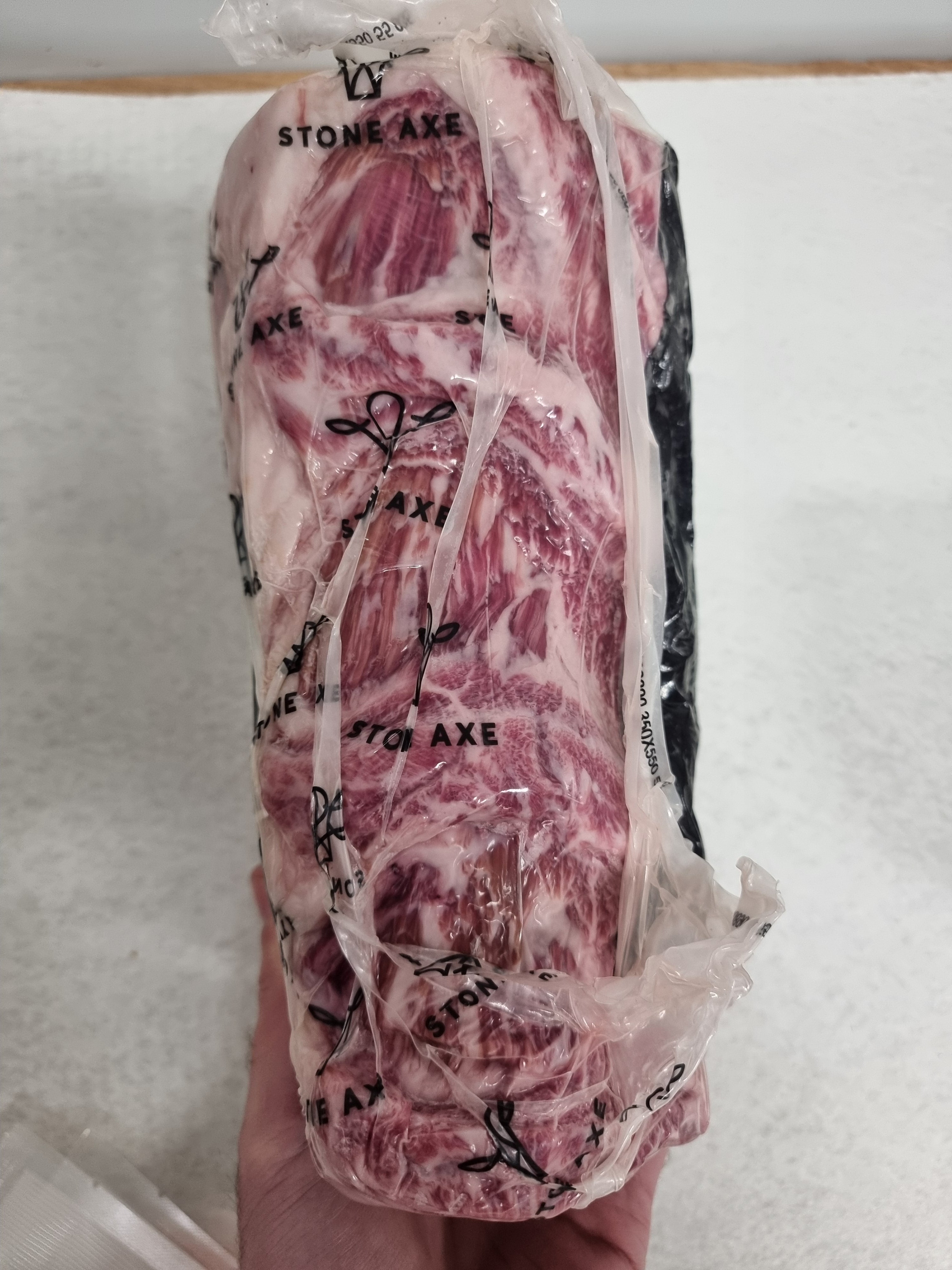 Stone Axe Full Blood Wagyu Scotch Cube Roll (MB 8–9+) $179/kg