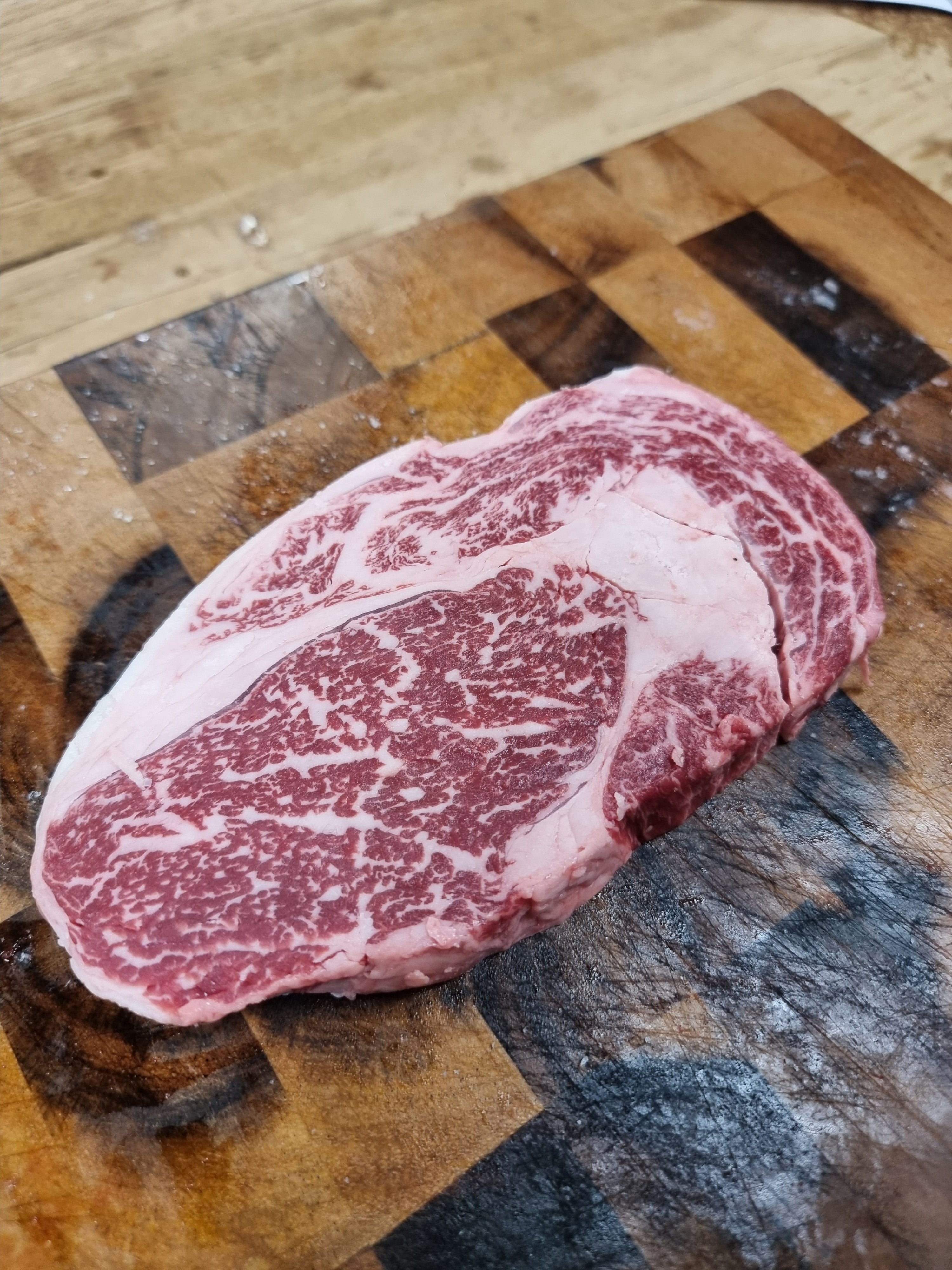 Stone Axe Full Blood Wagyu Scotch Cube Roll (MB 8–9+) $179/kg