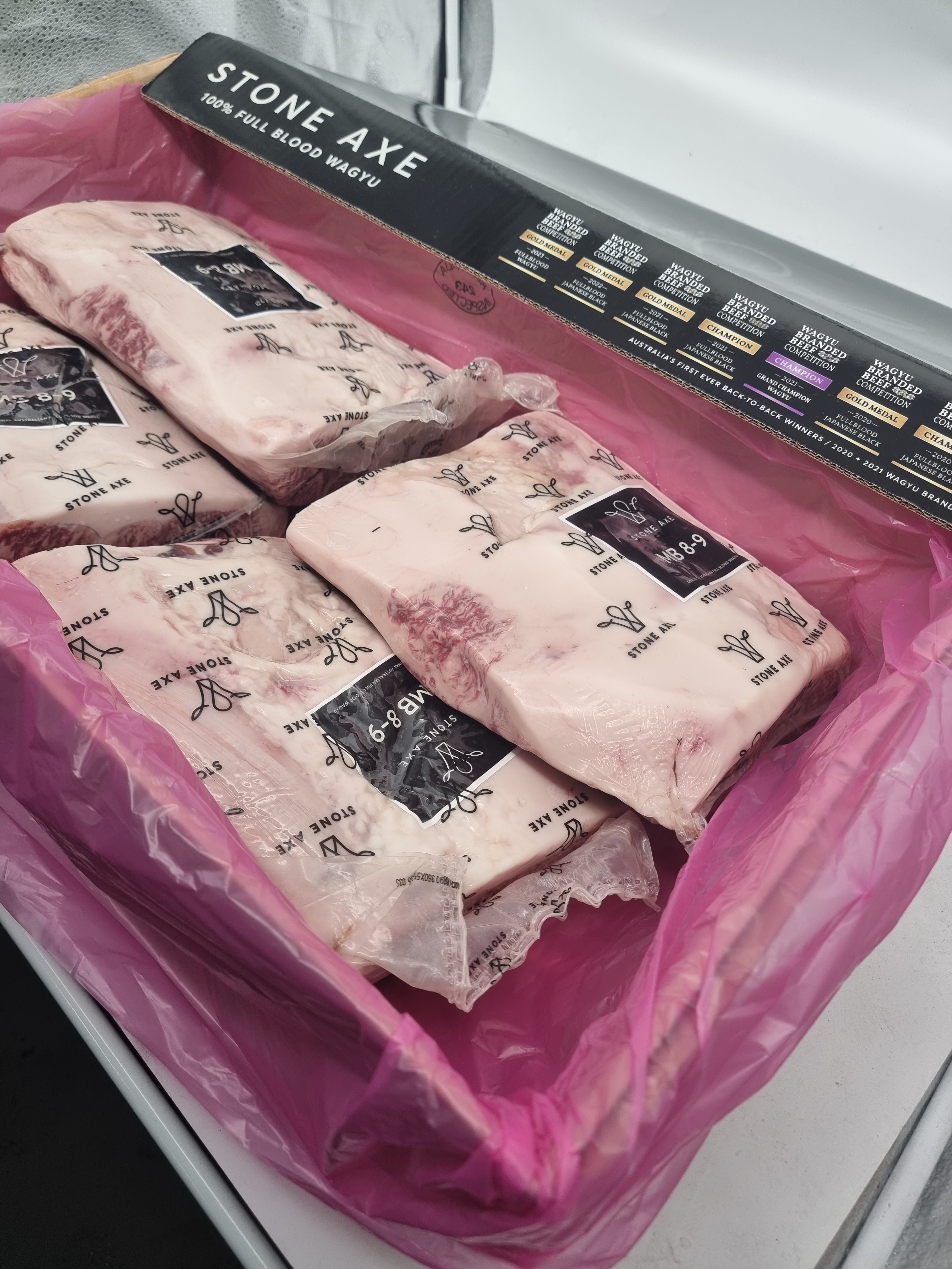 Stone Axe Full Blood Wagyu Porterhouse (MB 8–9+) $149/kg