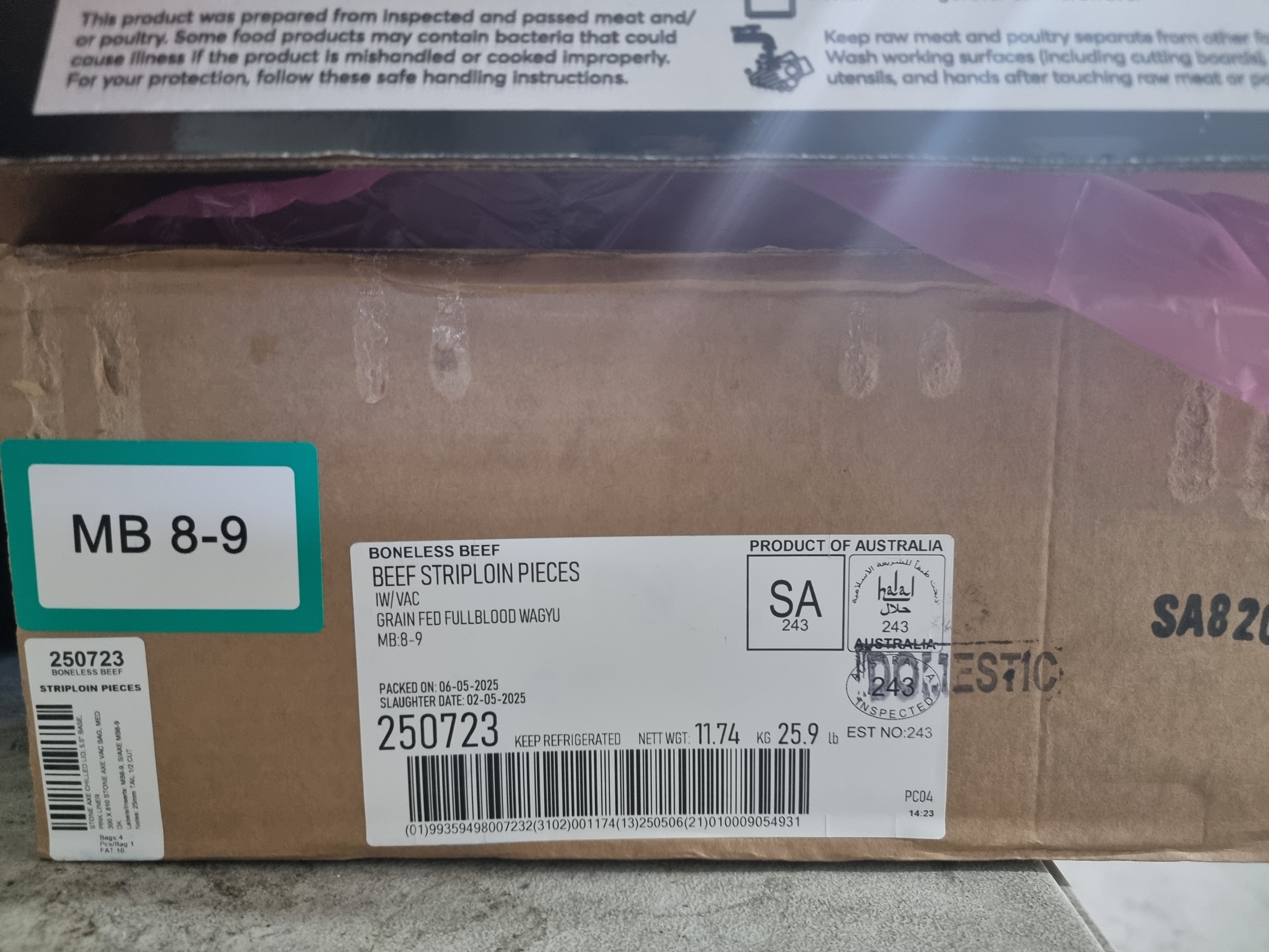 Stone Axe Full Blood Wagyu Porterhouse (MB 8–9+) $149/kg