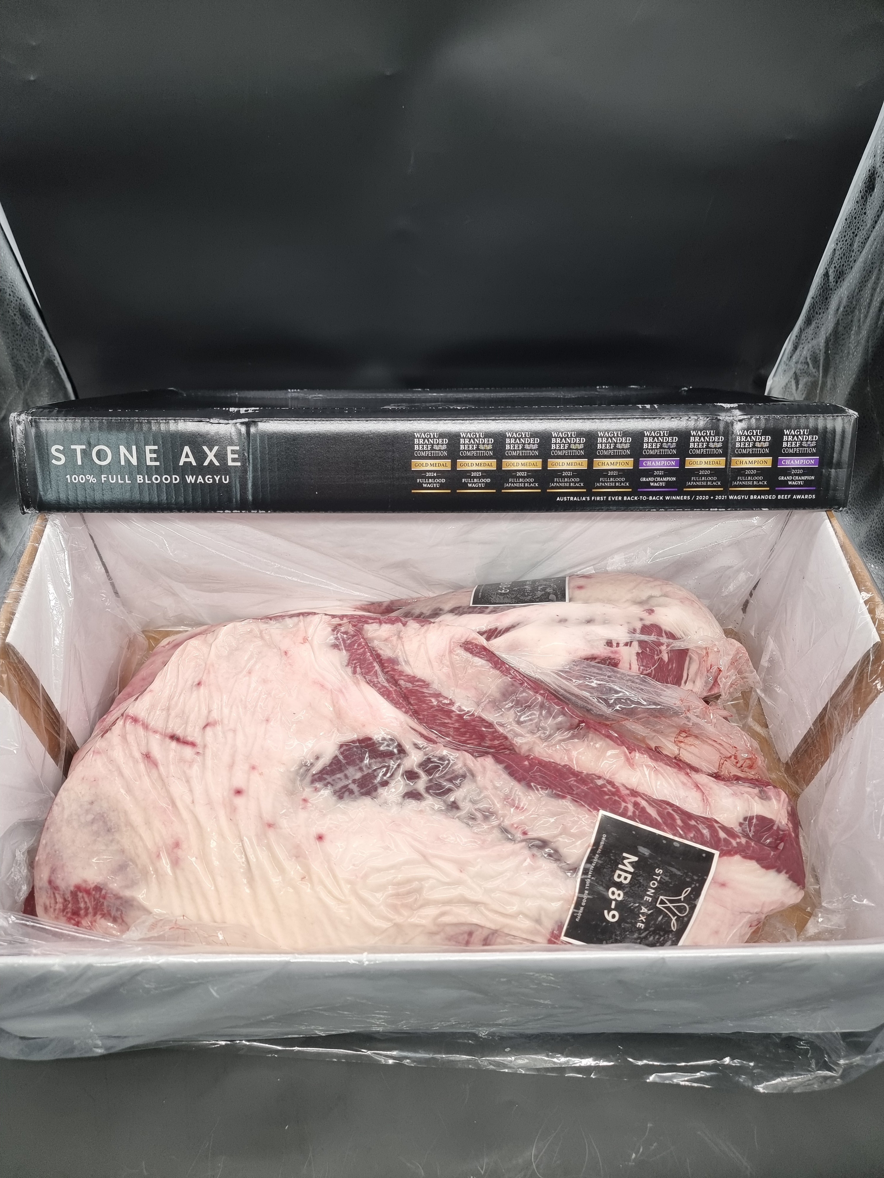 Stone Axe Full Blood Wagyu Brisket (MB 8–9+) $31/kg
