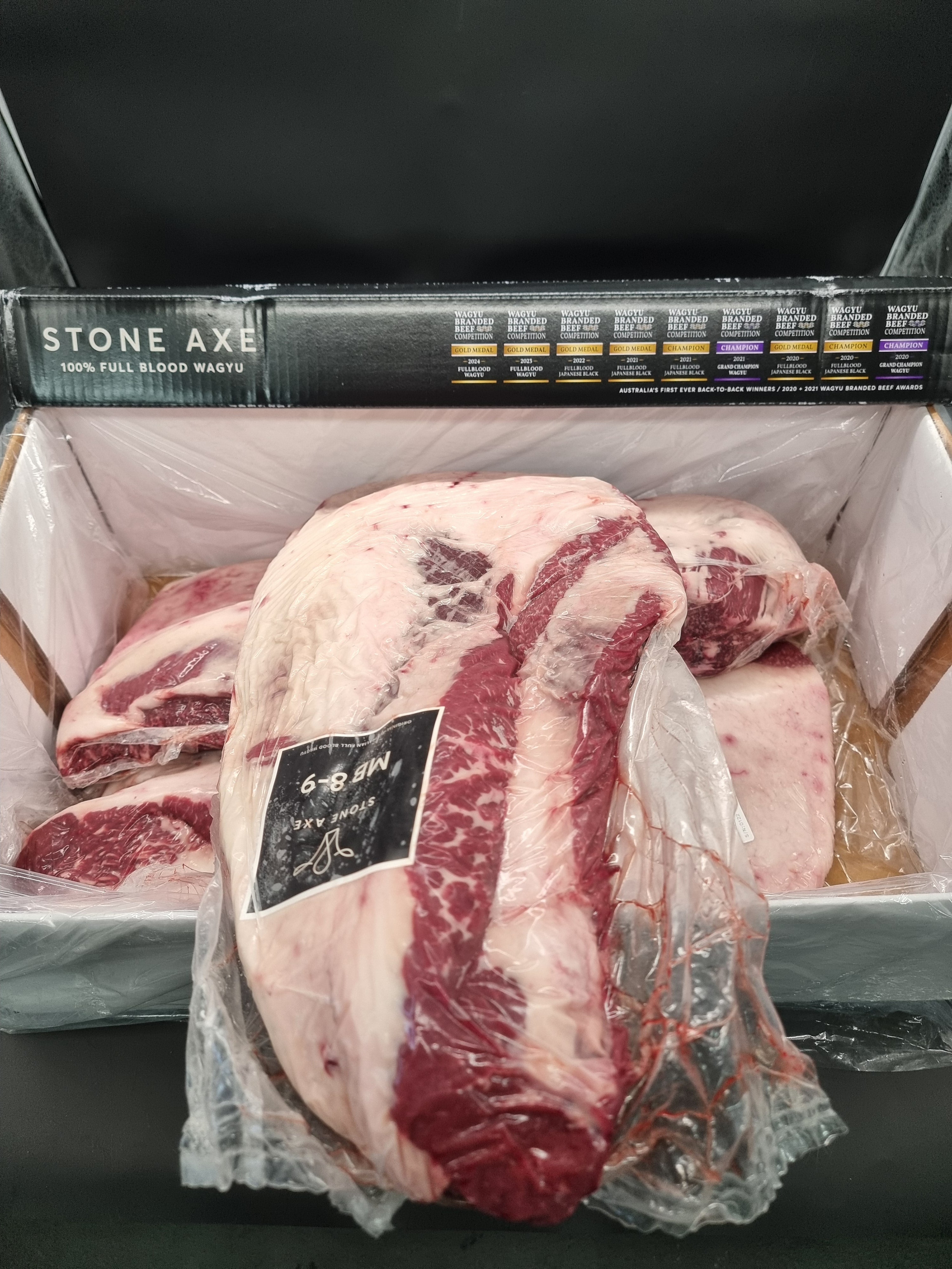 Stone Axe Full Blood Wagyu Brisket (MB 8–9+) $31/kg