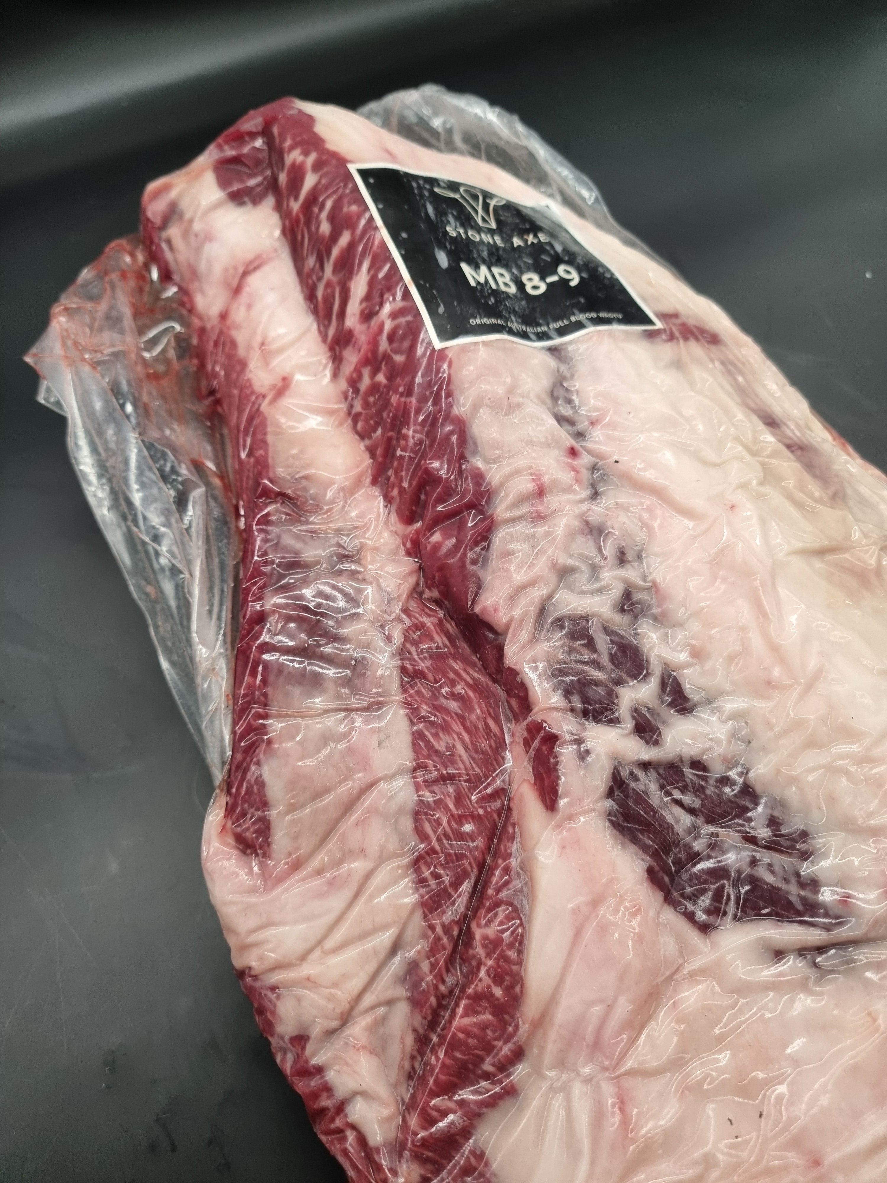 Stone Axe Full Blood Wagyu Brisket (MB 8–9+) $31/kg