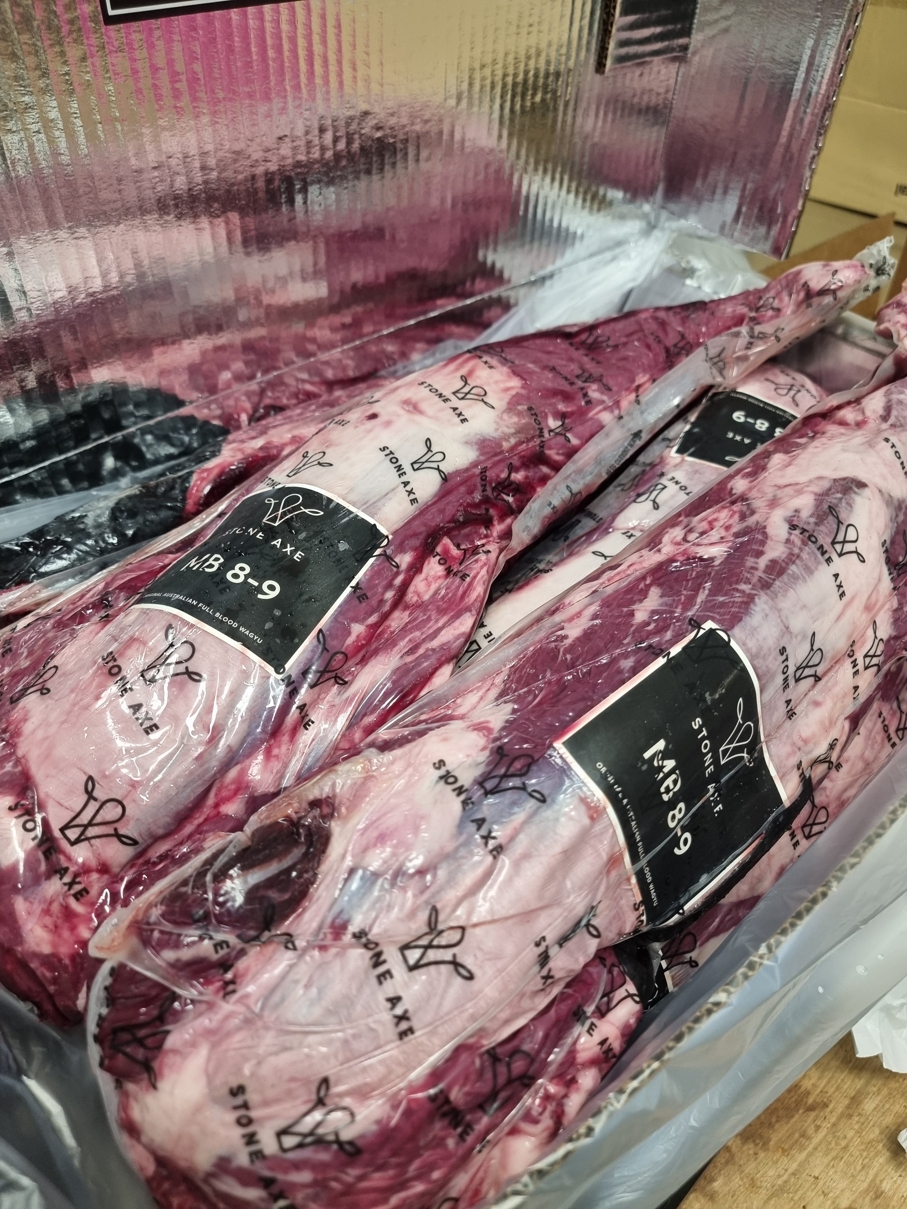 Stone Axe Full Blood Wagyu Eye Fillet (MB 8–9+) $199/kg