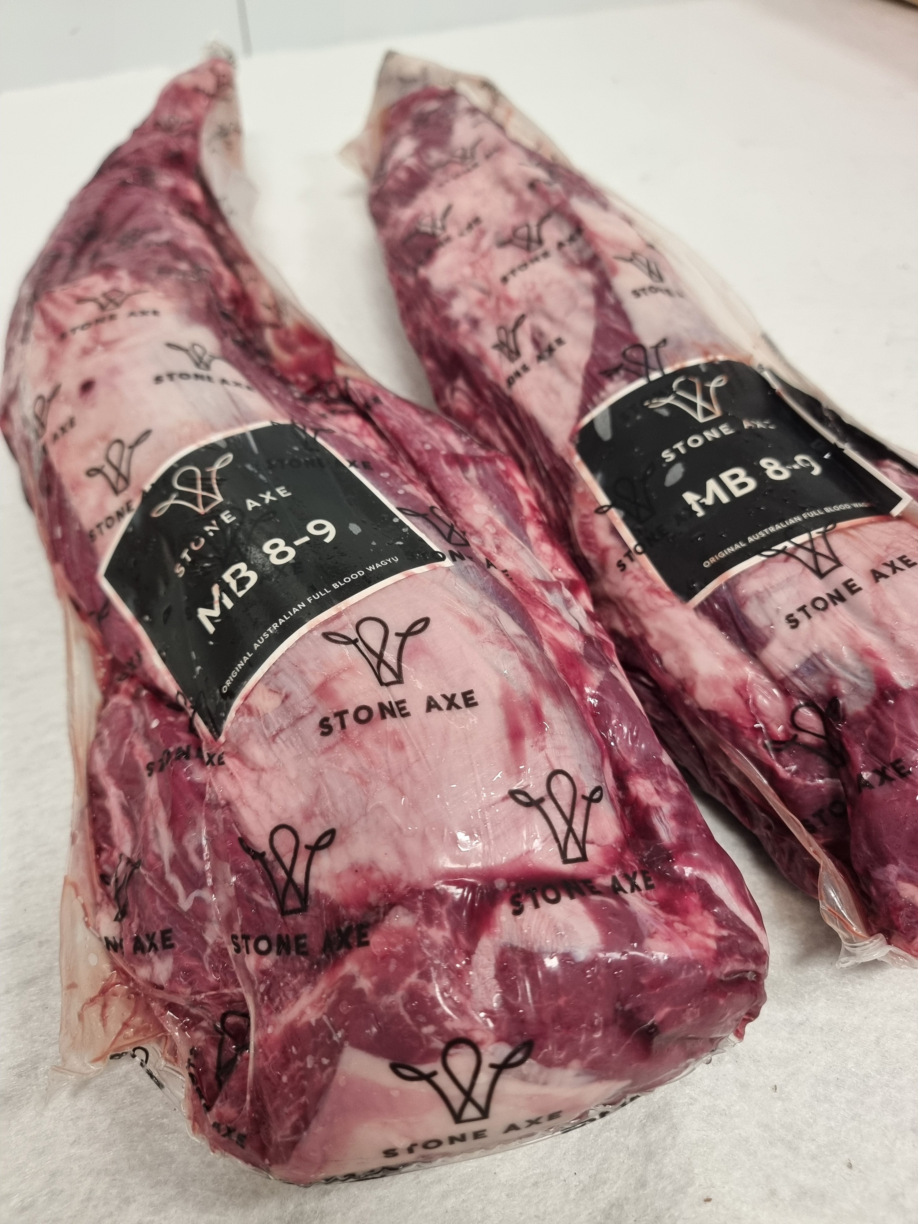 Stone Axe Full Blood Wagyu Eye Fillet (MB 8–9+) $199/kg
