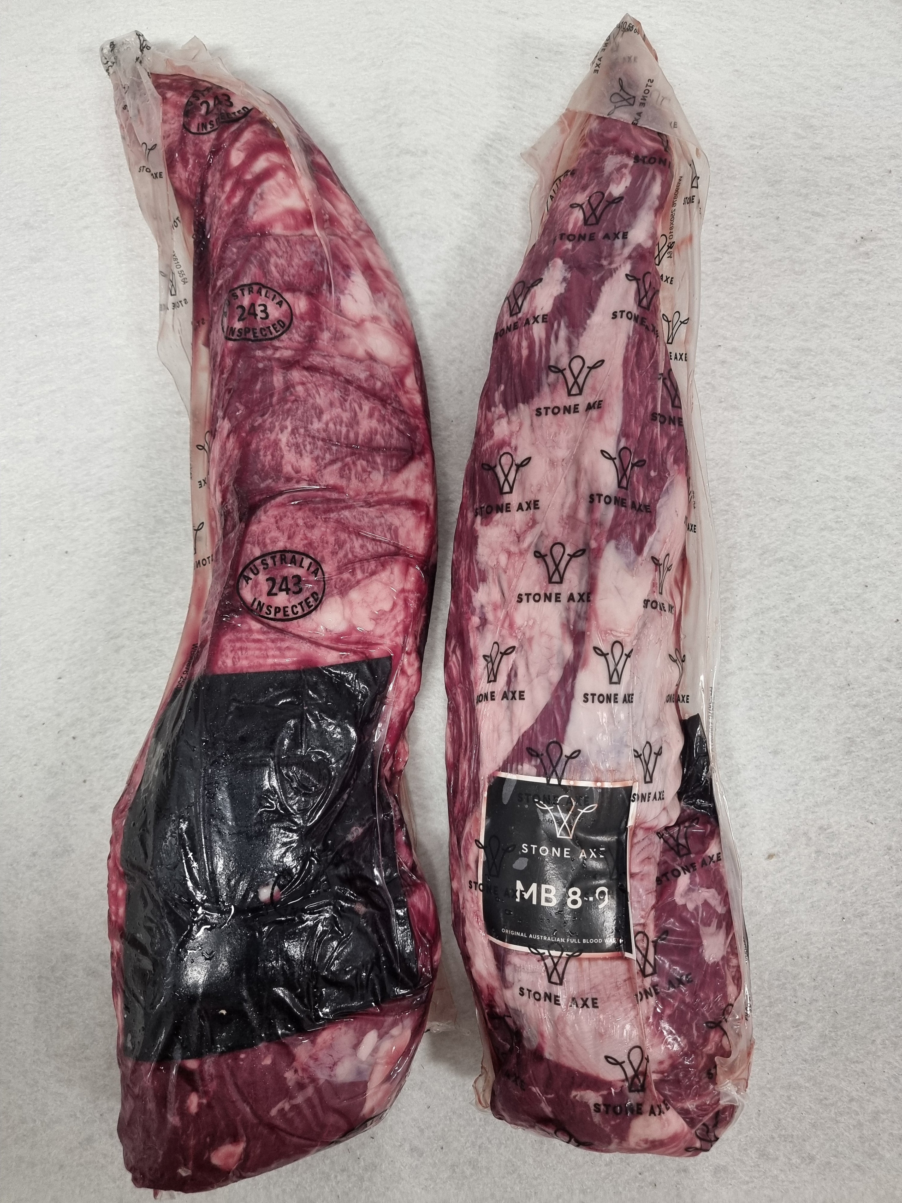 Stone Axe Full Blood Wagyu Eye Fillet (MB 8–9+) $199/kg