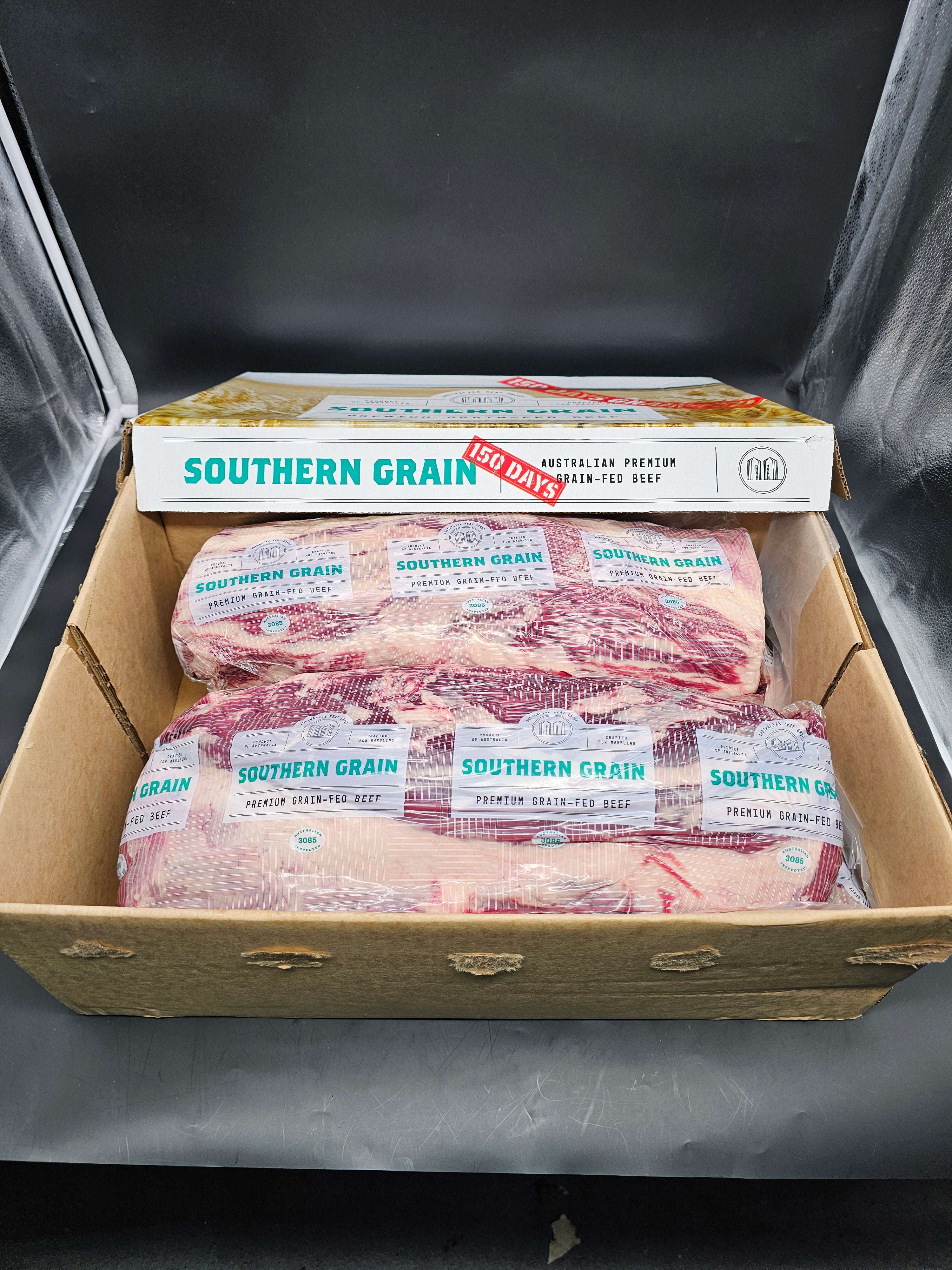 150-Day Grain-Fed Angus Scotch Cube Roll MB4 Boneless Ribeye Roll - Southern Grain $63/kg