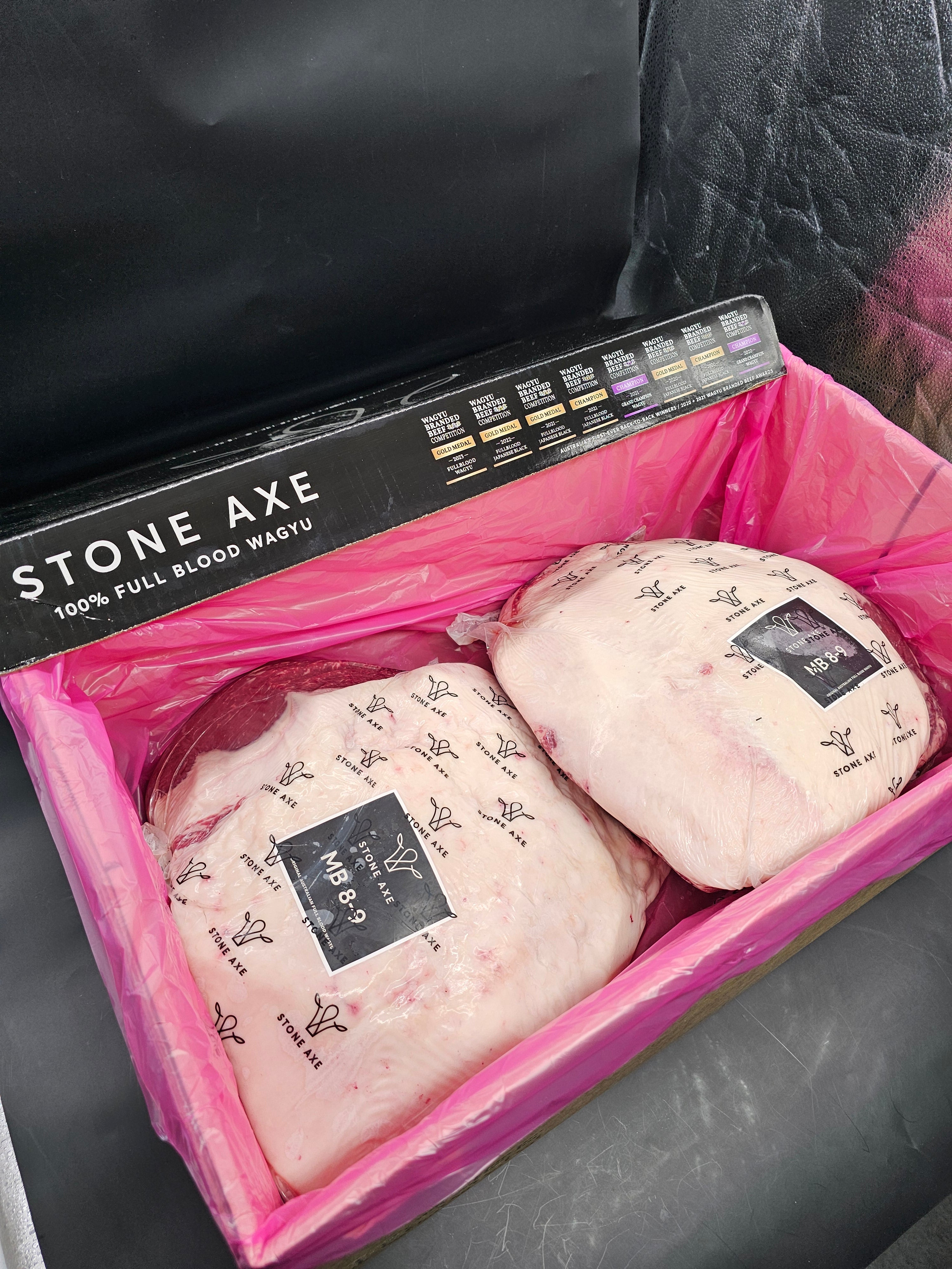 Stone Axe Fullblood Wagyu Beef D-Rump MB 8–9 – The Ultimate Wagyu Experience $52/kg
