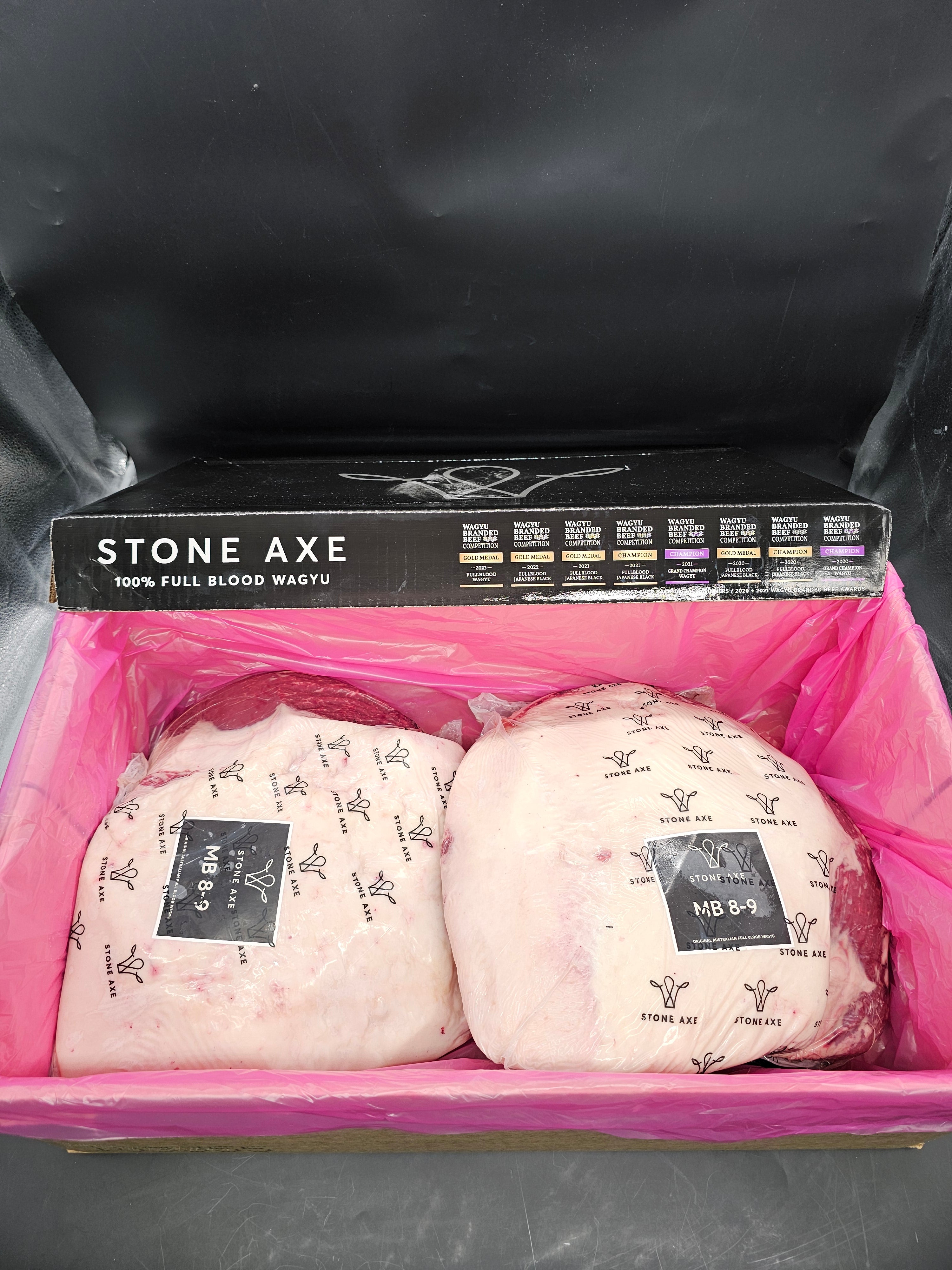 Stone Axe Fullblood Wagyu Beef D-Rump MB 8–9 – The Ultimate Wagyu Experience $52/kg
