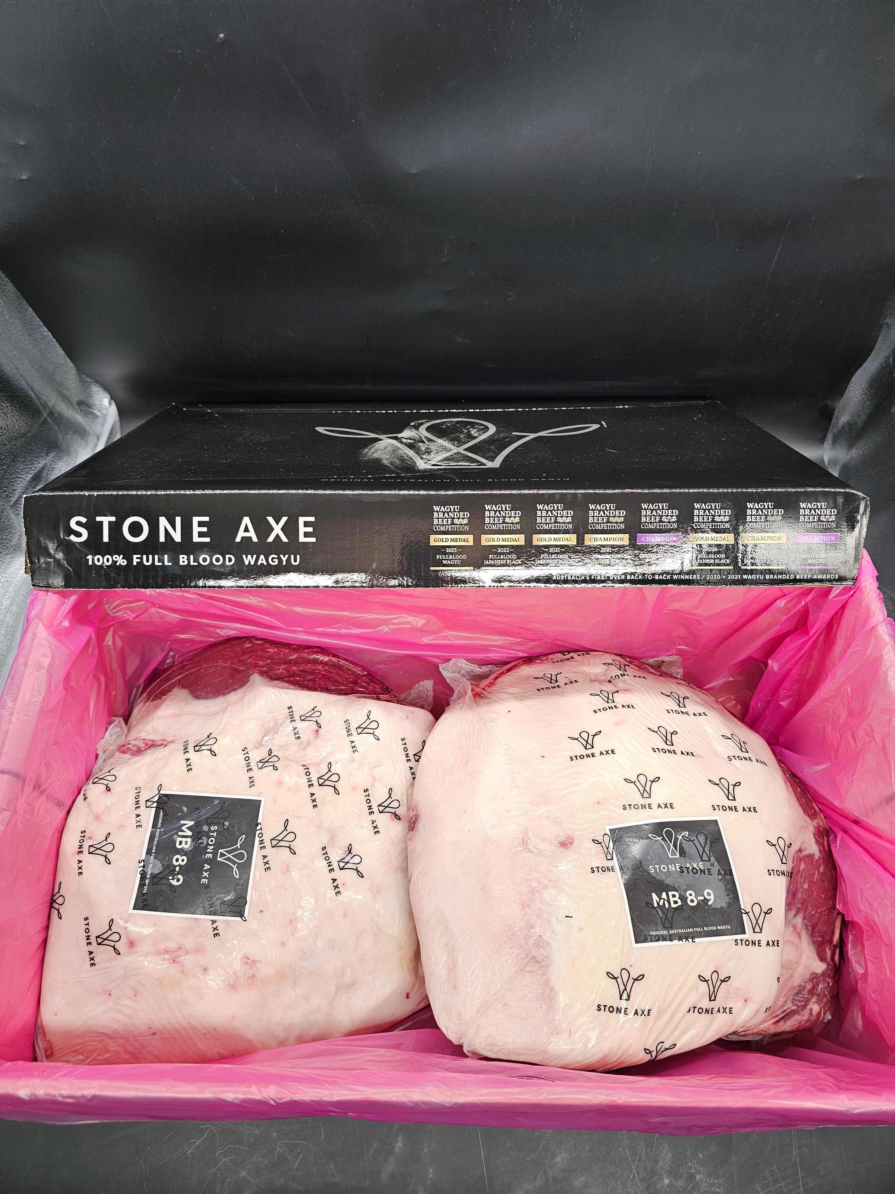 Stone Axe Fullblood Wagyu Beef D-Rump MB 8–9 – The Ultimate Wagyu Experience $52/kg