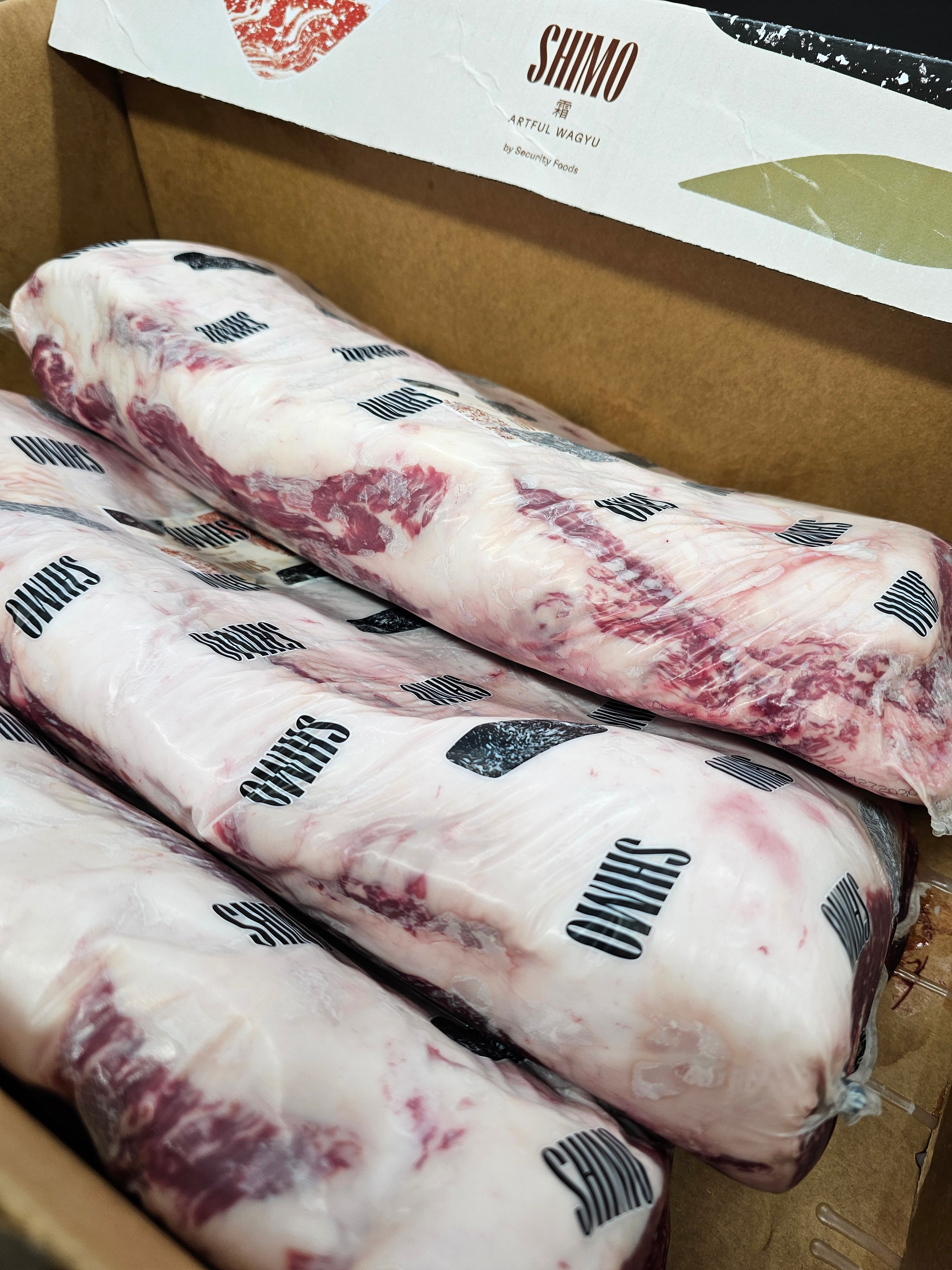 Shimo Grain-Fed Wagyu  Striploin MB 7–8 $98 KG