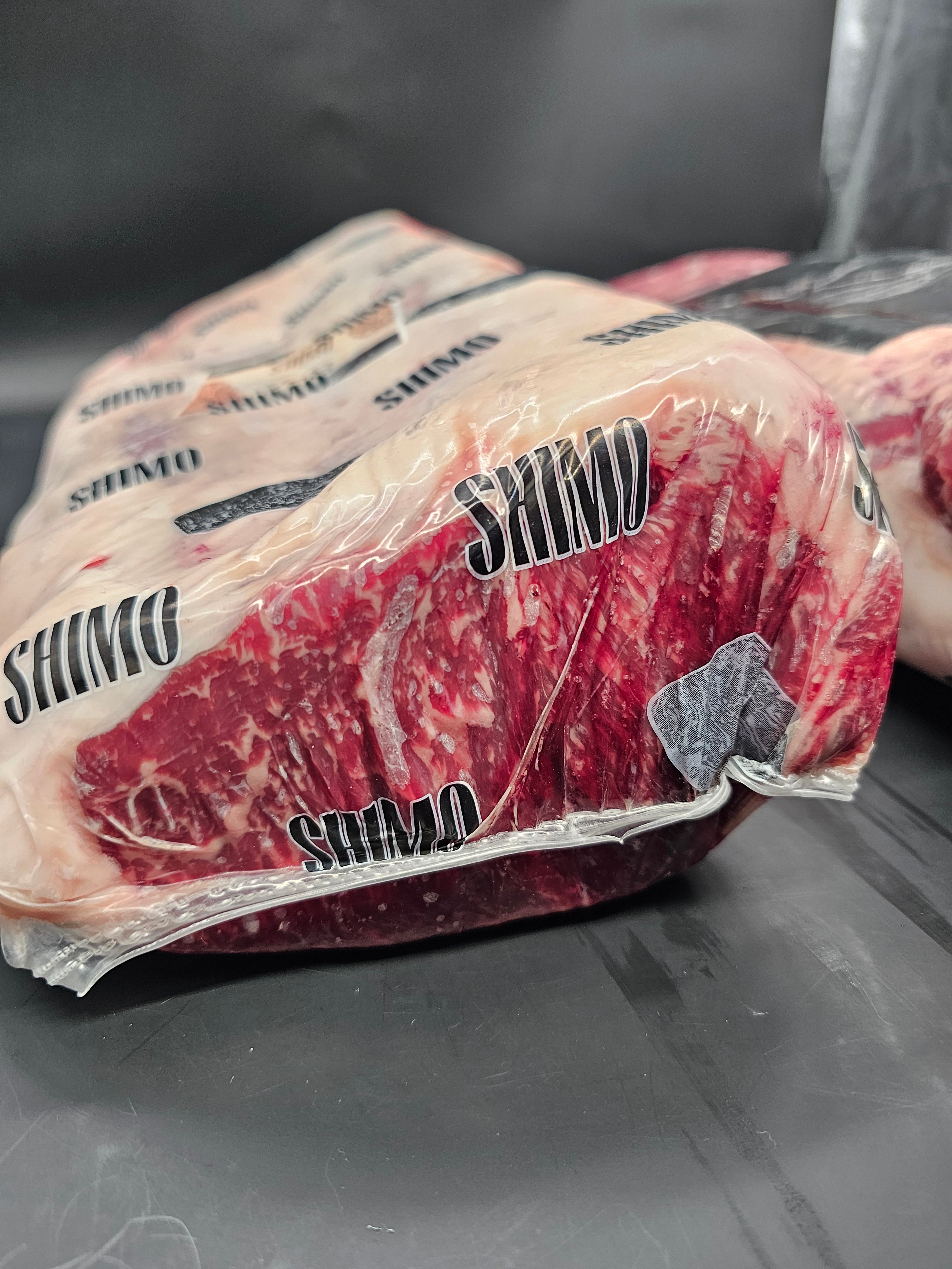 Shimo Grain-Fed Wagyu  Striploin MB 7–8 $98 KG