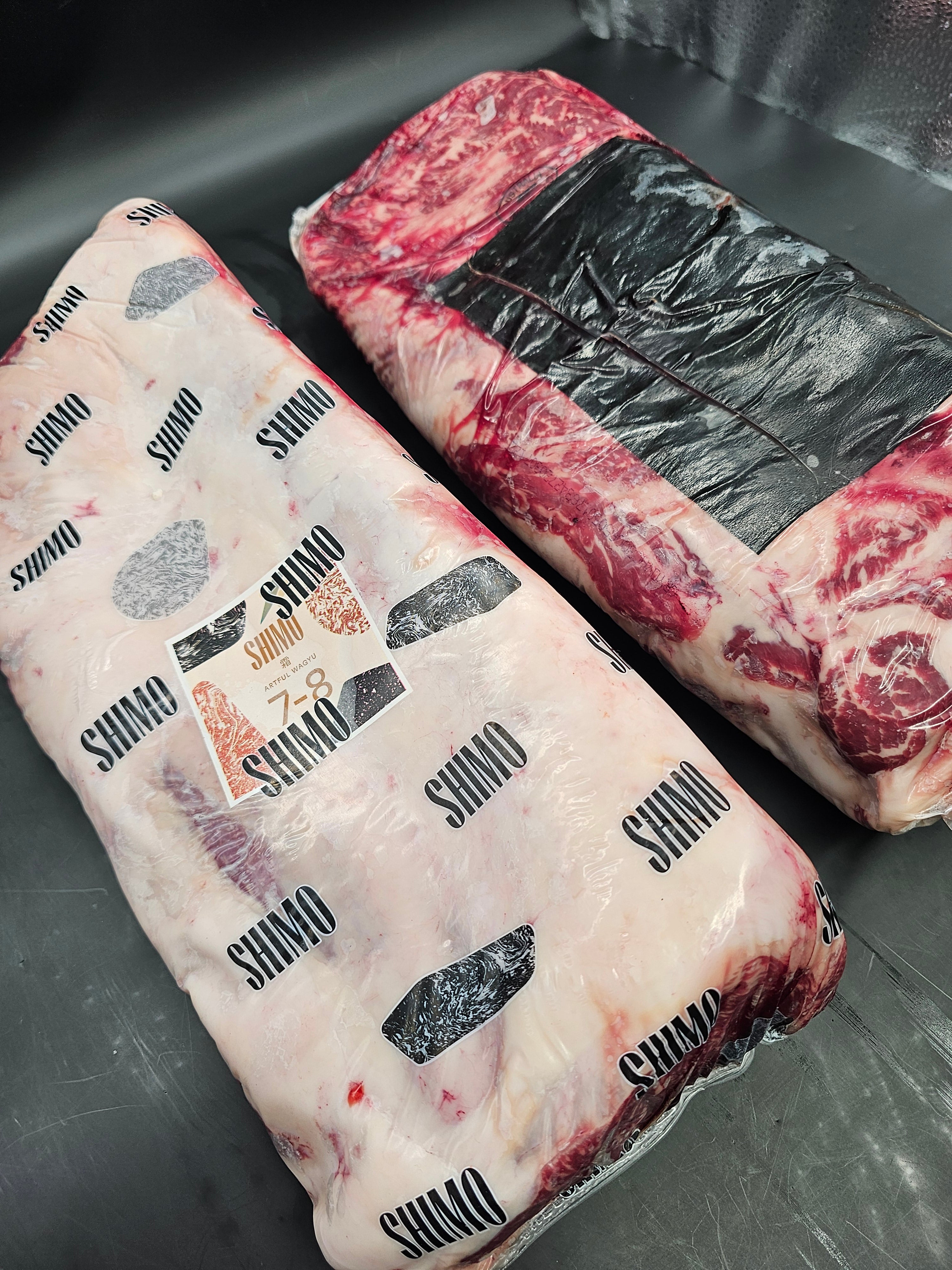 Shimo Grain-Fed Wagyu  Striploin MB 7–8 $98 KG