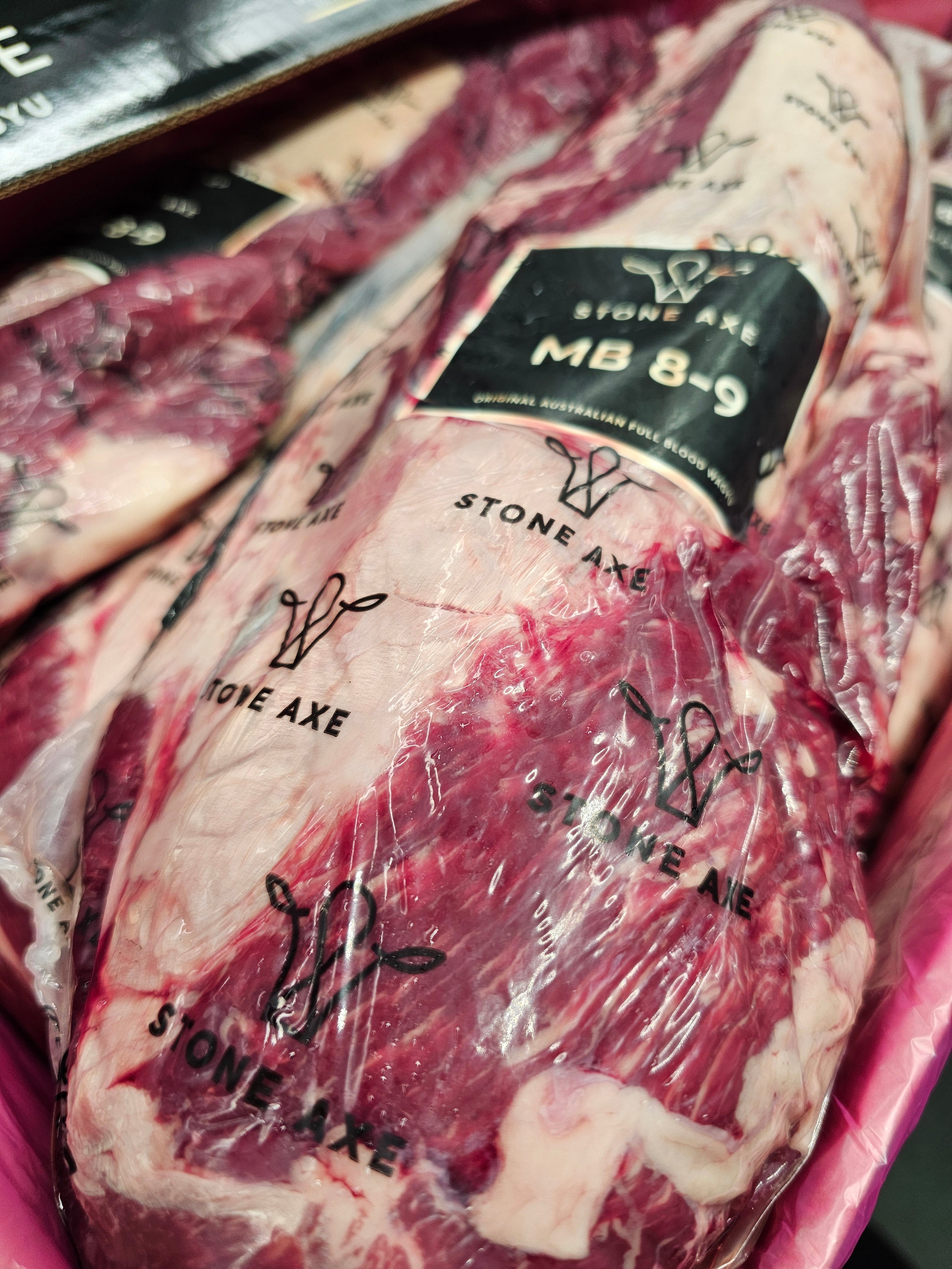 Stone Axe Full Blood Wagyu Eye Fillet (MB 8–9+) $199/kg