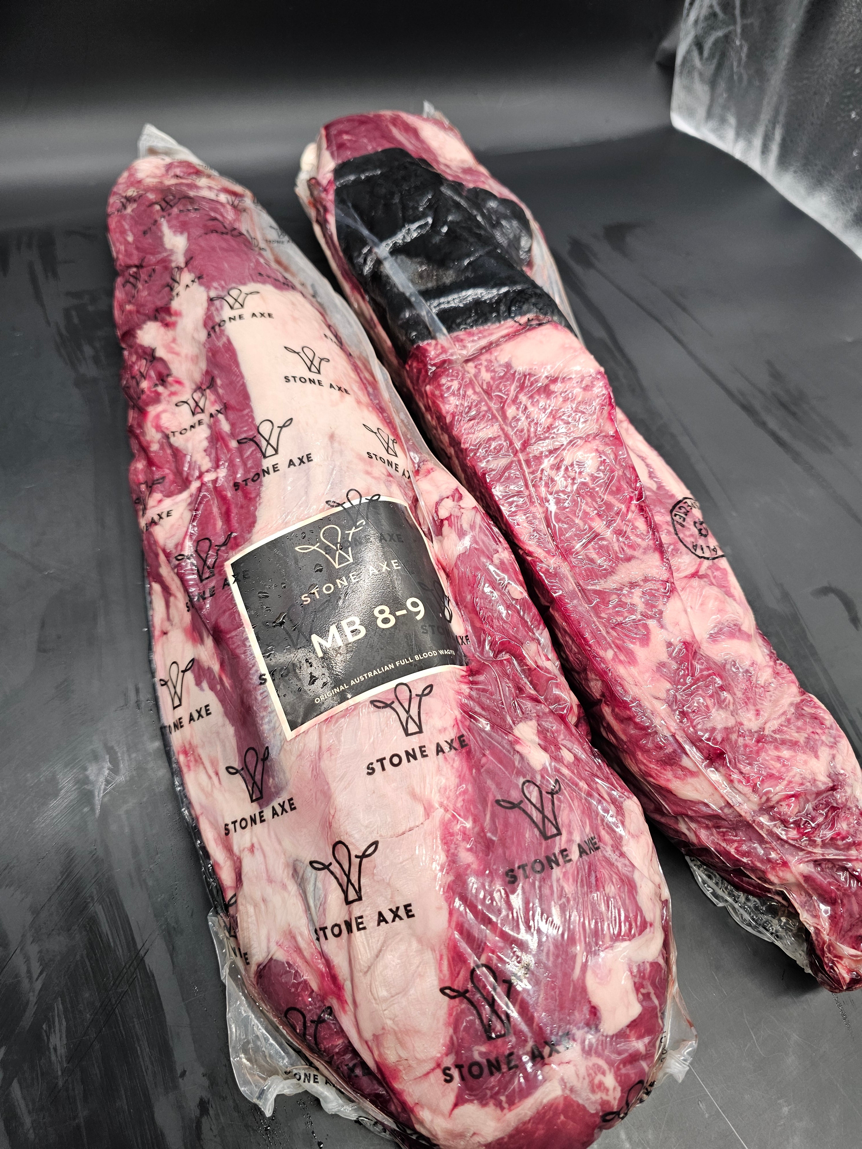 Stone Axe Full Blood Wagyu Eye Fillet (MB 8–9+) $199/kg