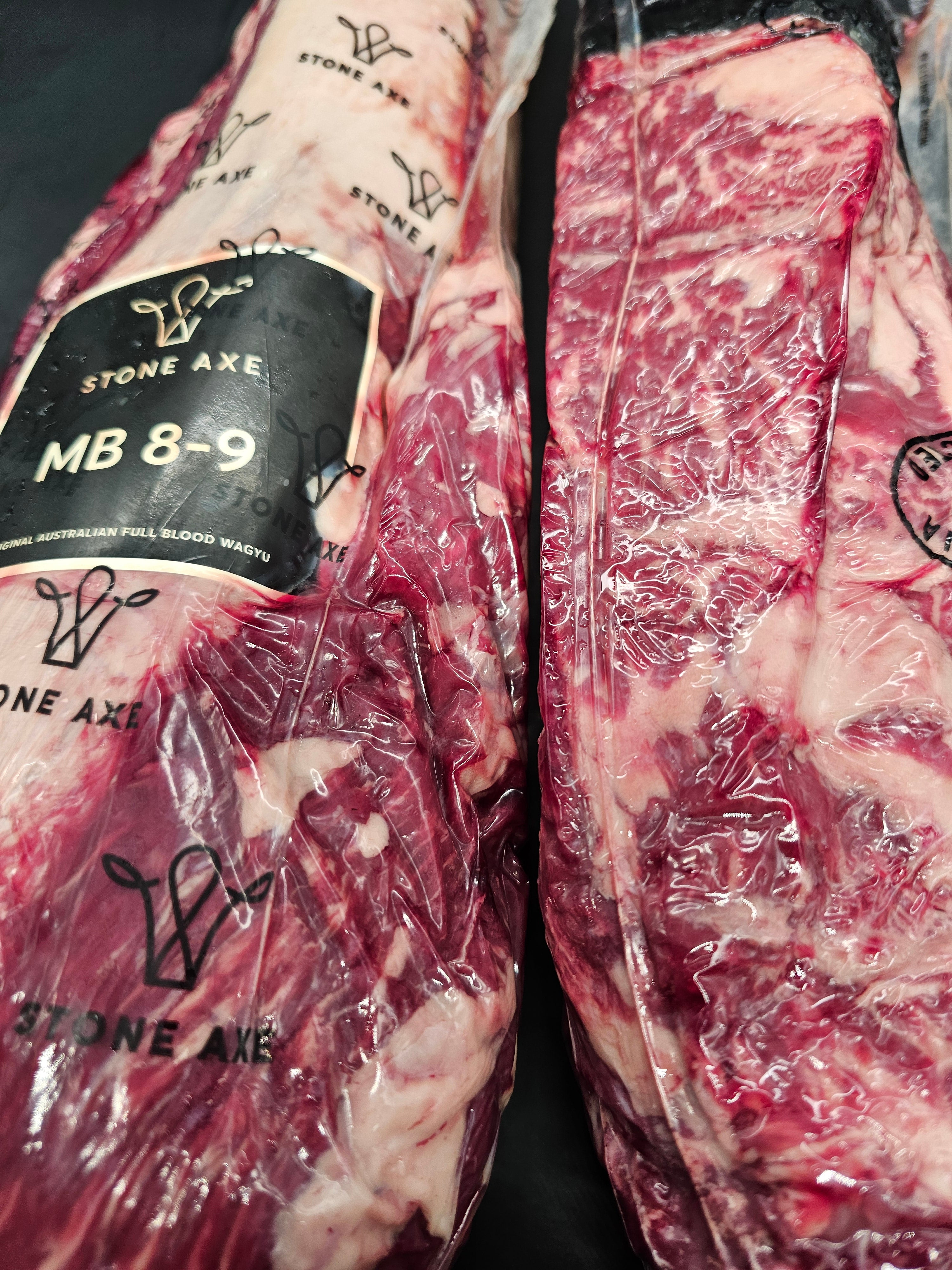 Stone Axe Full Blood Wagyu Eye Fillet (MB 8–9+) $199/kg