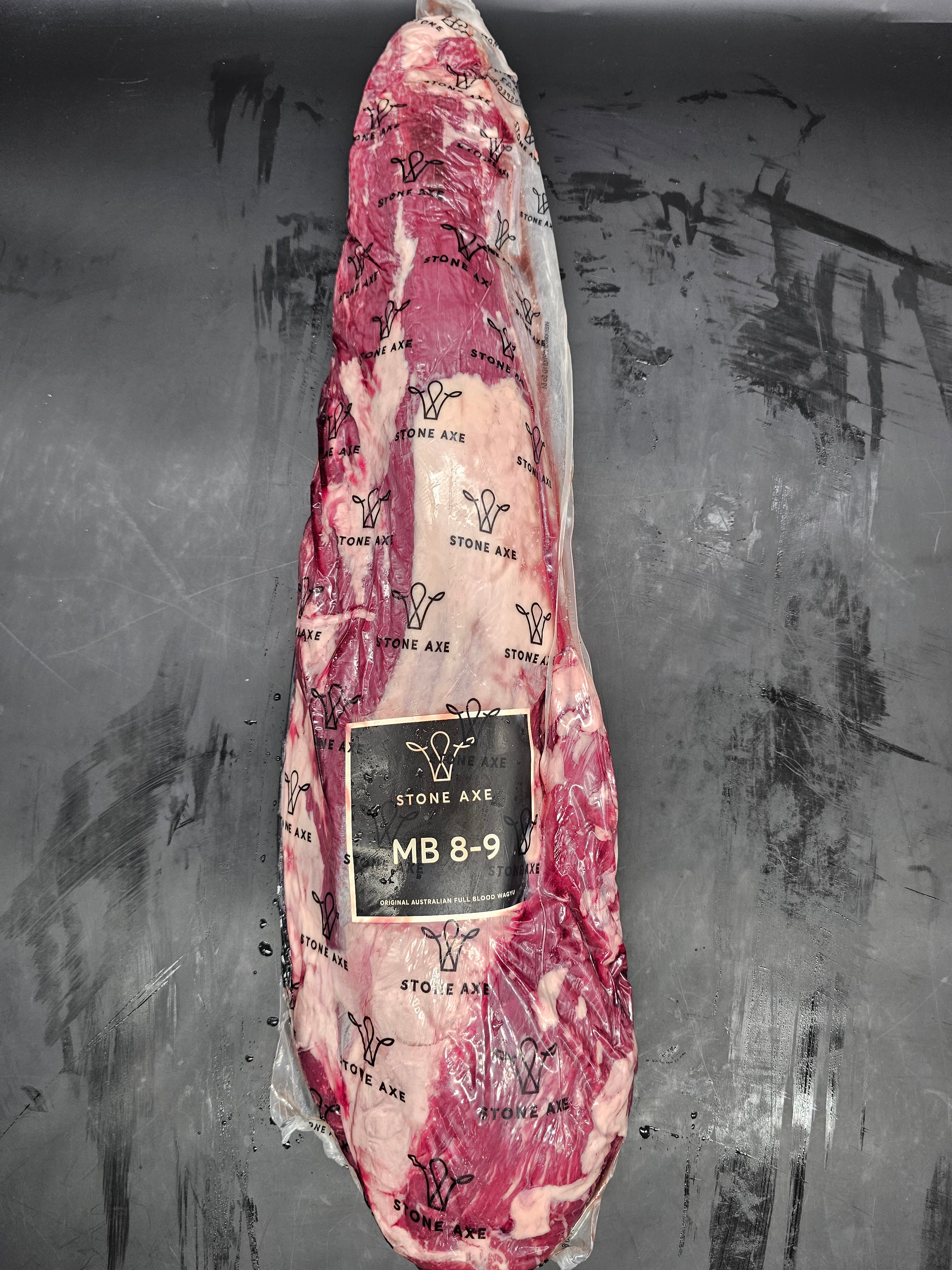 Stone Axe Full Blood Wagyu Eye Fillet (MB 8–9+) $199/kg