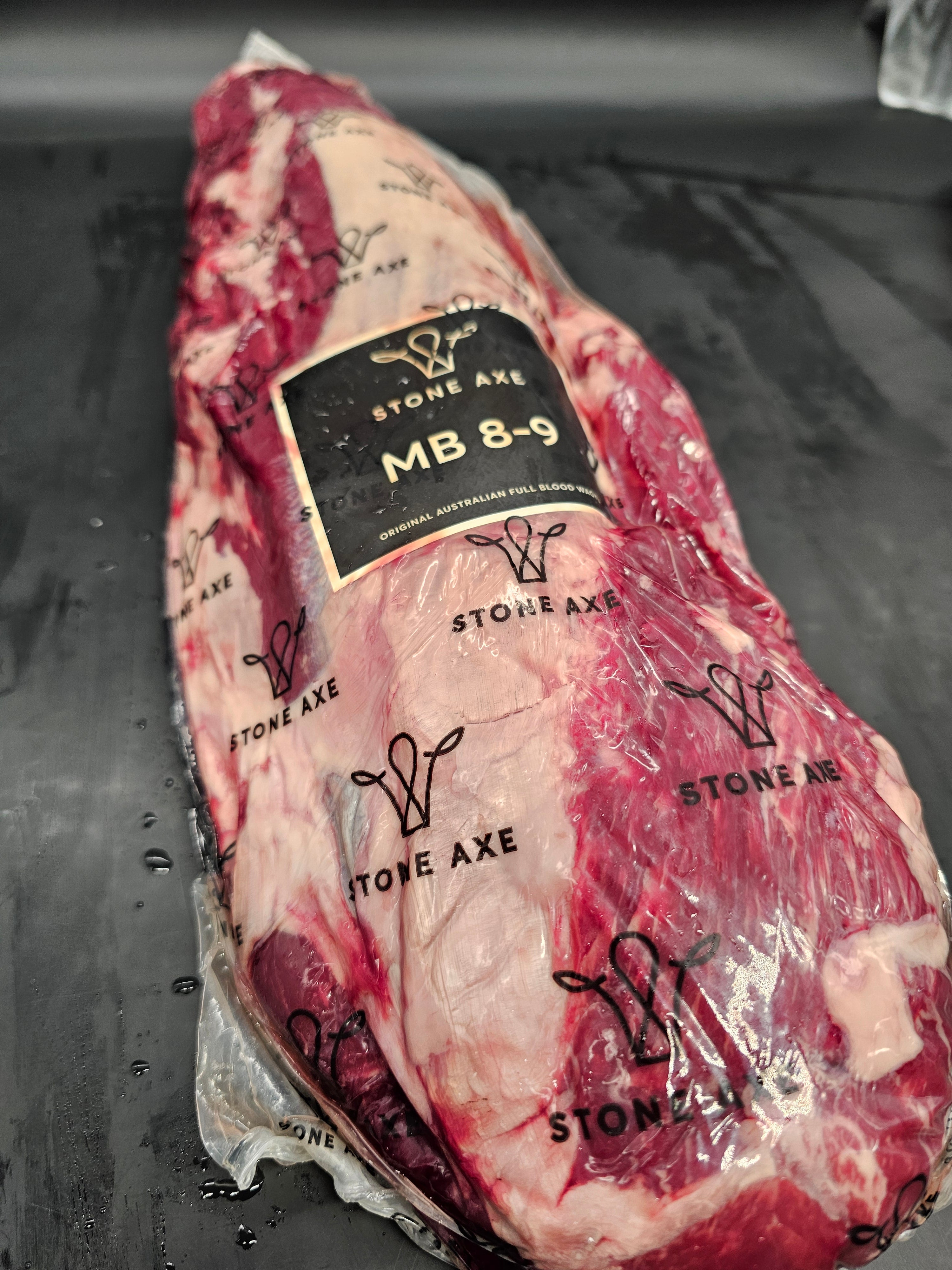 Stone Axe Full Blood Wagyu Eye Fillet (MB 8–9+) $199/kg