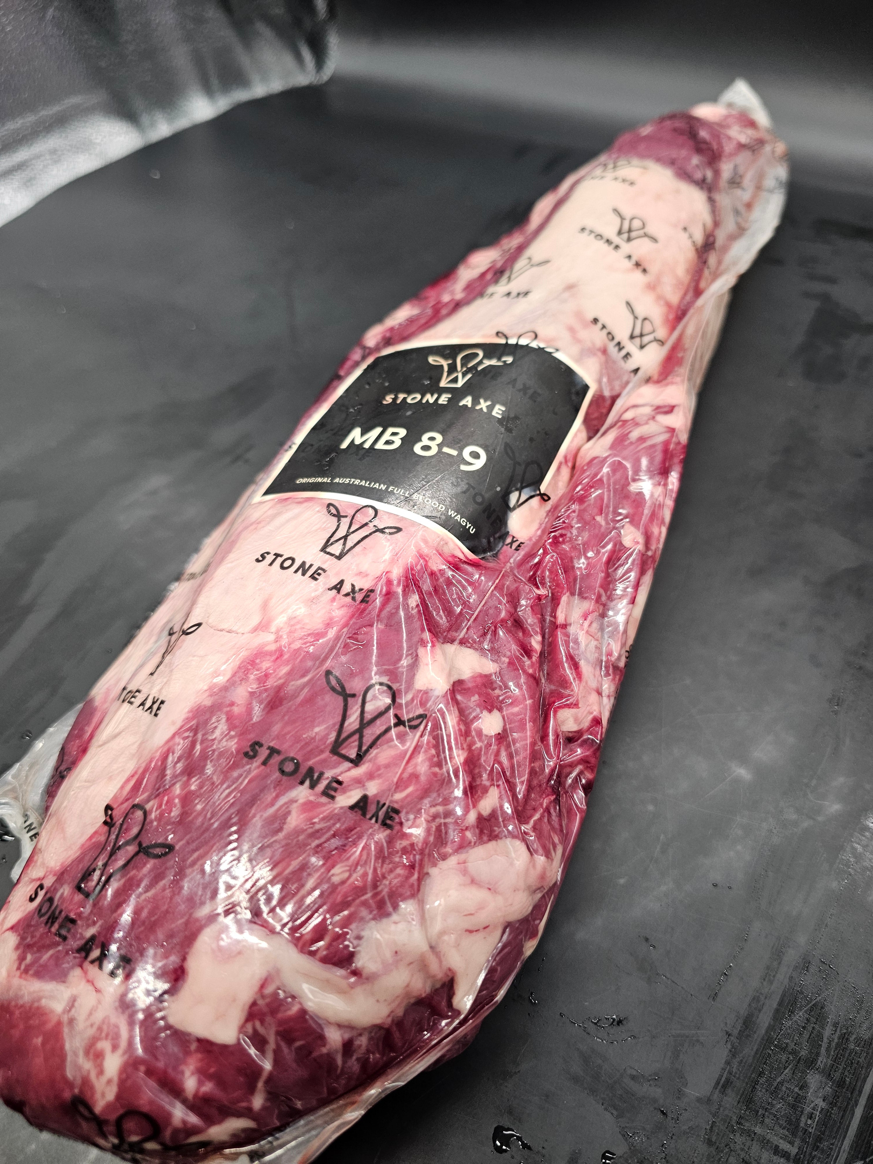 Stone Axe Full Blood Wagyu Eye Fillet (MB 8–9+) $199/kg