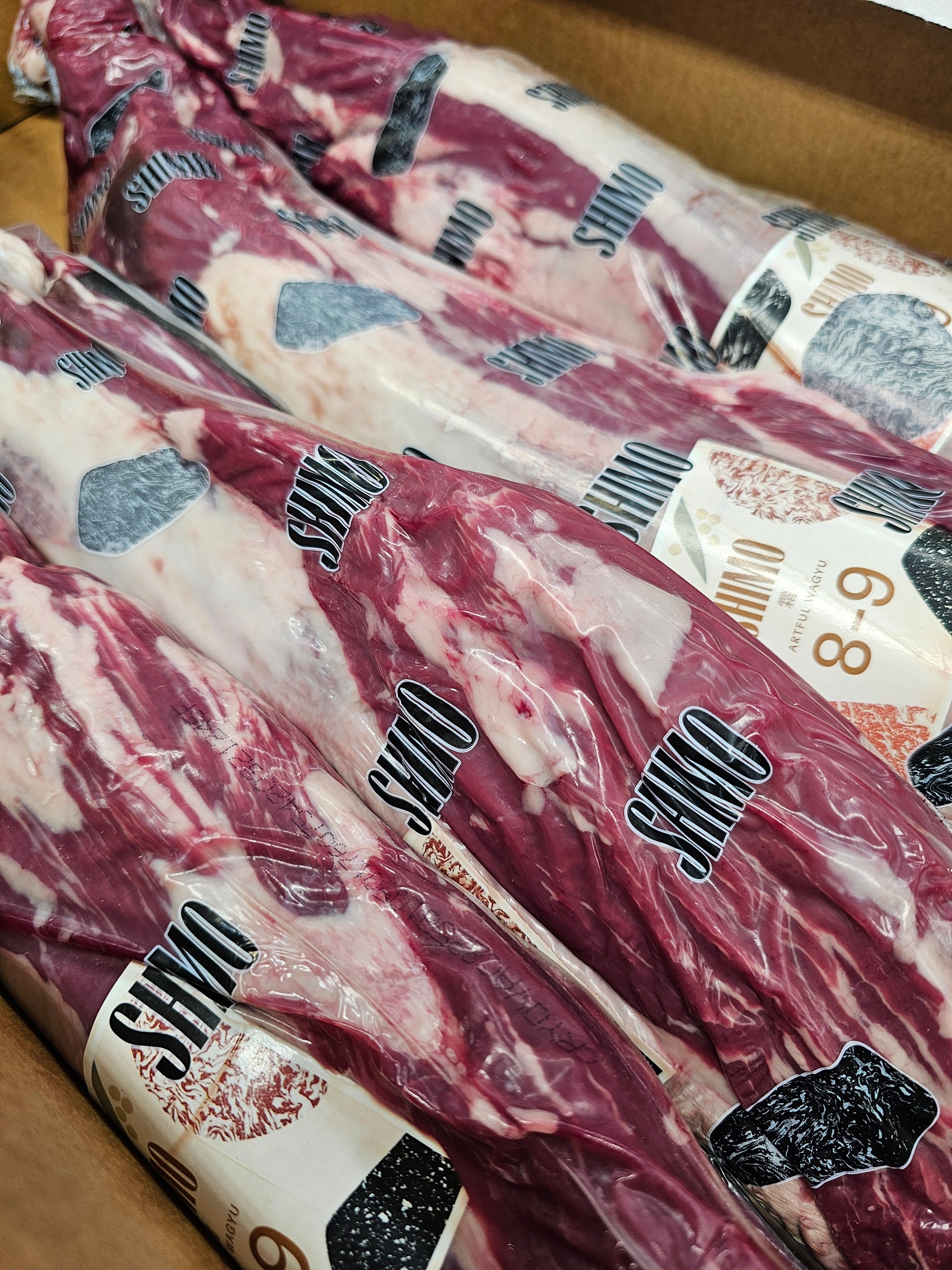 Shimo Artful Wagyu Tenderloin Side (Strap-Off) MB 8–9 – Unmatched Wagyu Elegance $118KG