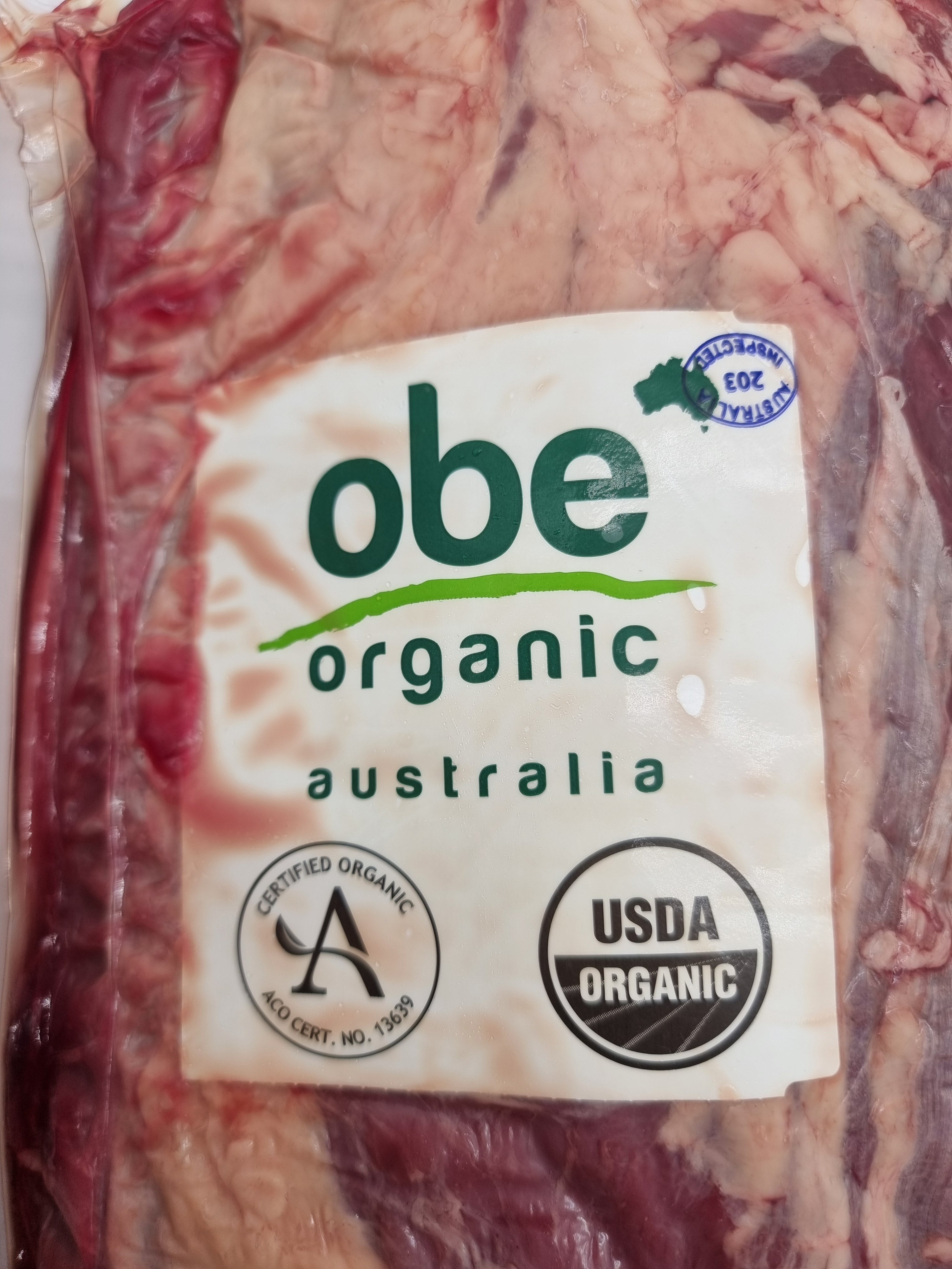 OBE Organic 100% Grass-Fed and Finished Scotch Cube Roll - $54/kg