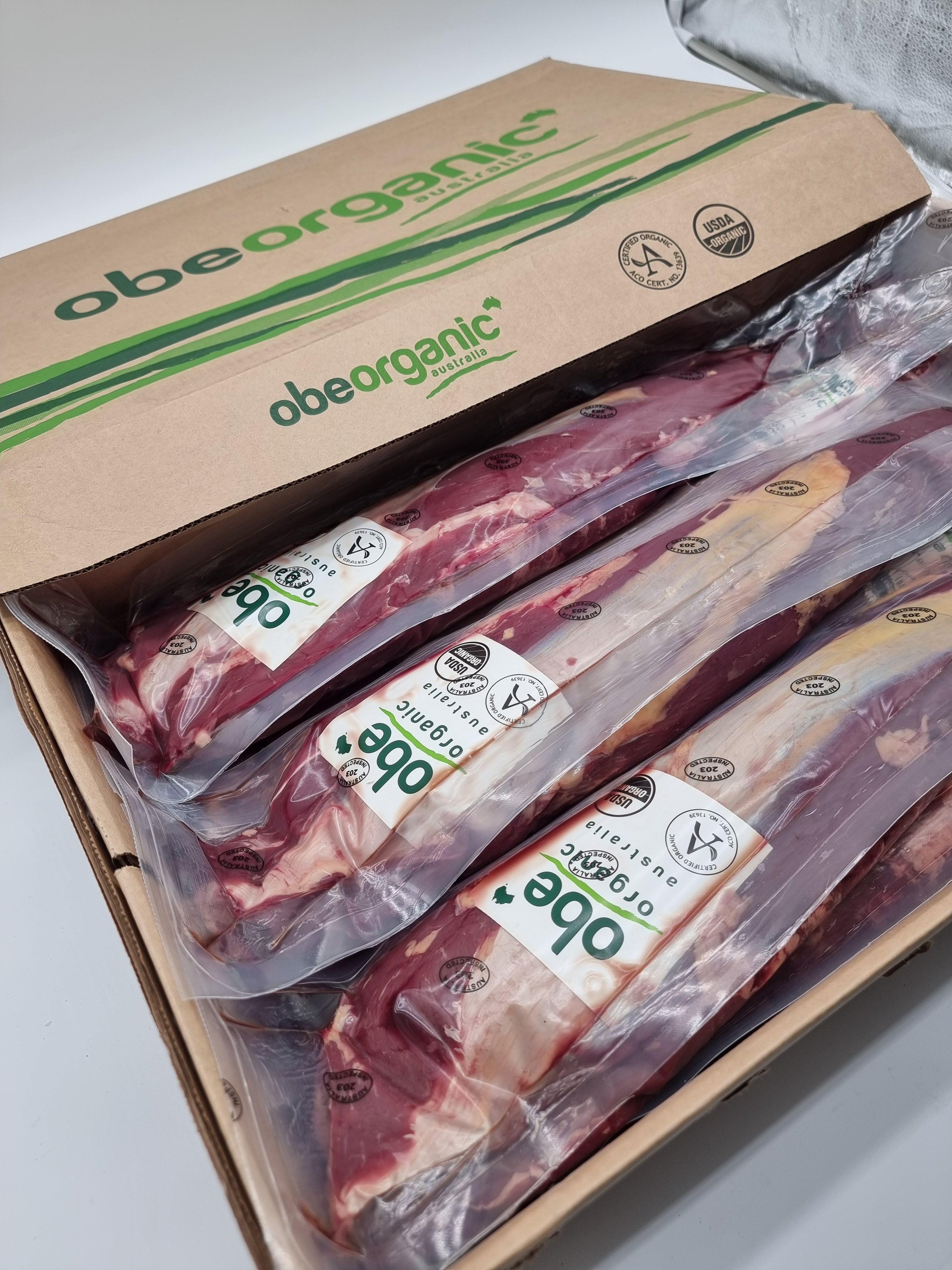 OBE Organic 100% Grass-Fed and Finished - Eye Fillet - $73/kg