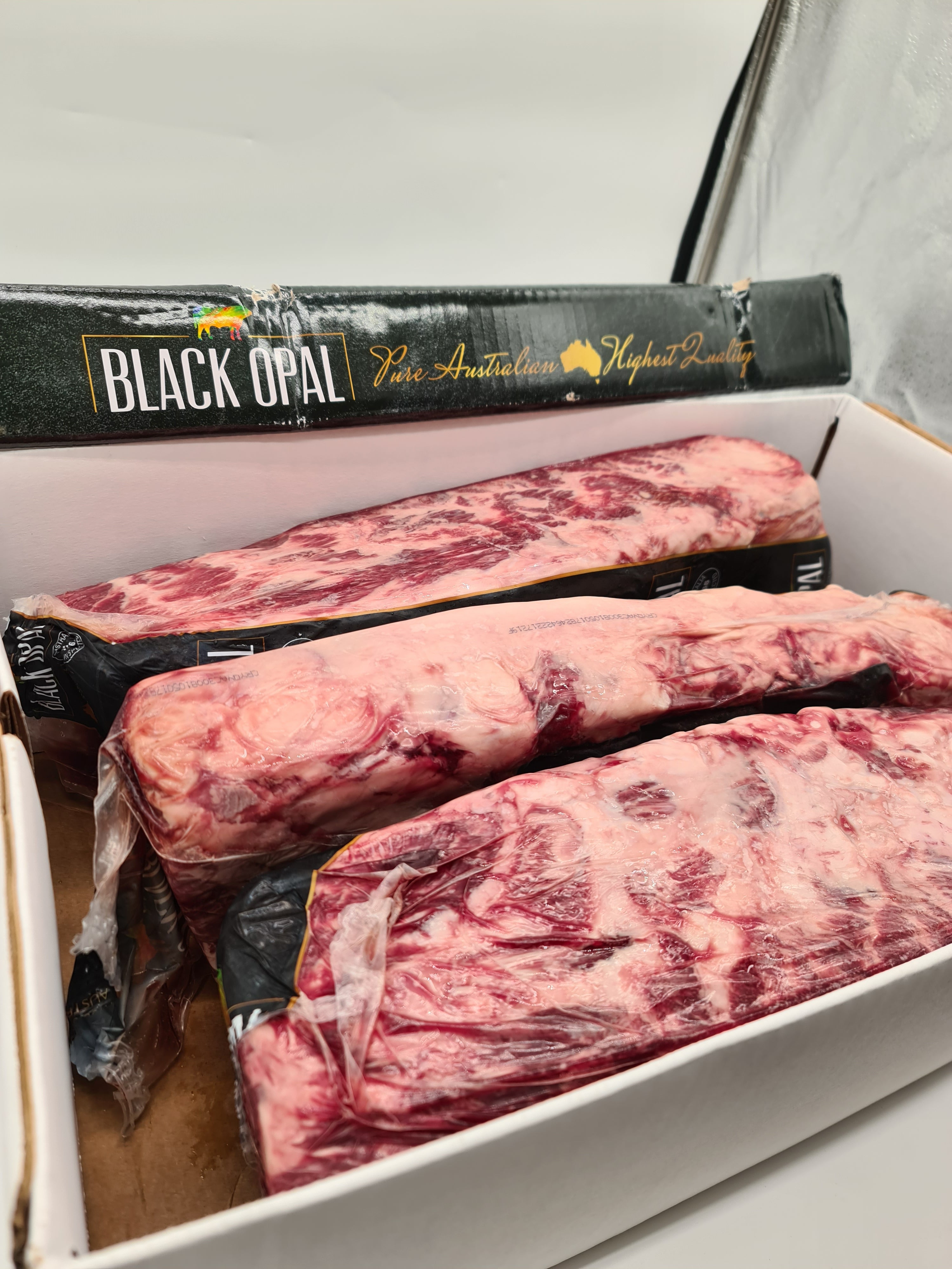 Black Opal Grain Fed F1 Wagyu MB8-9 Scotch Cube Roll $97/KG