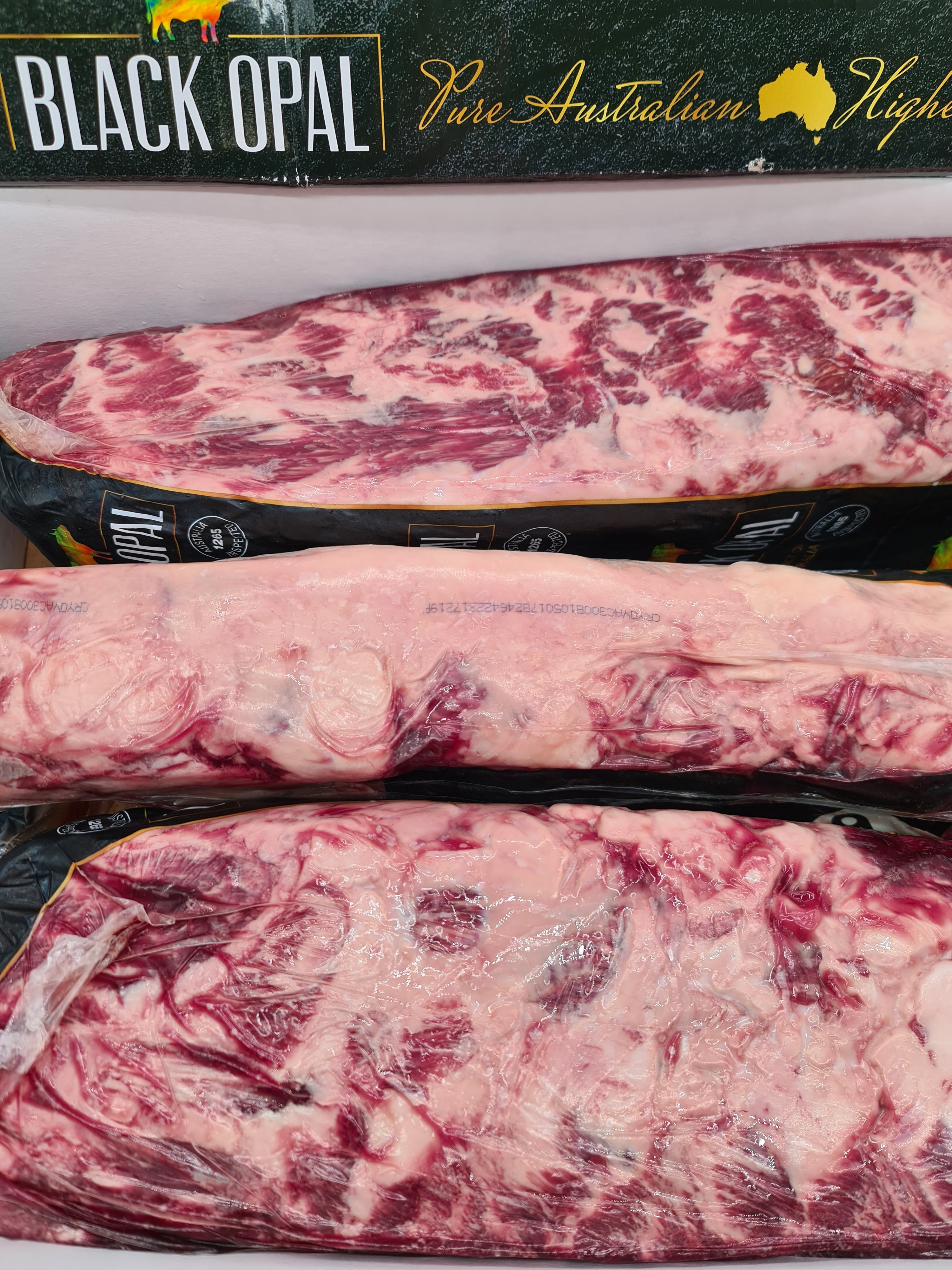 Black Opal Grain Fed F1 Wagyu MB8-9 Scotch Cube Roll $97/KG