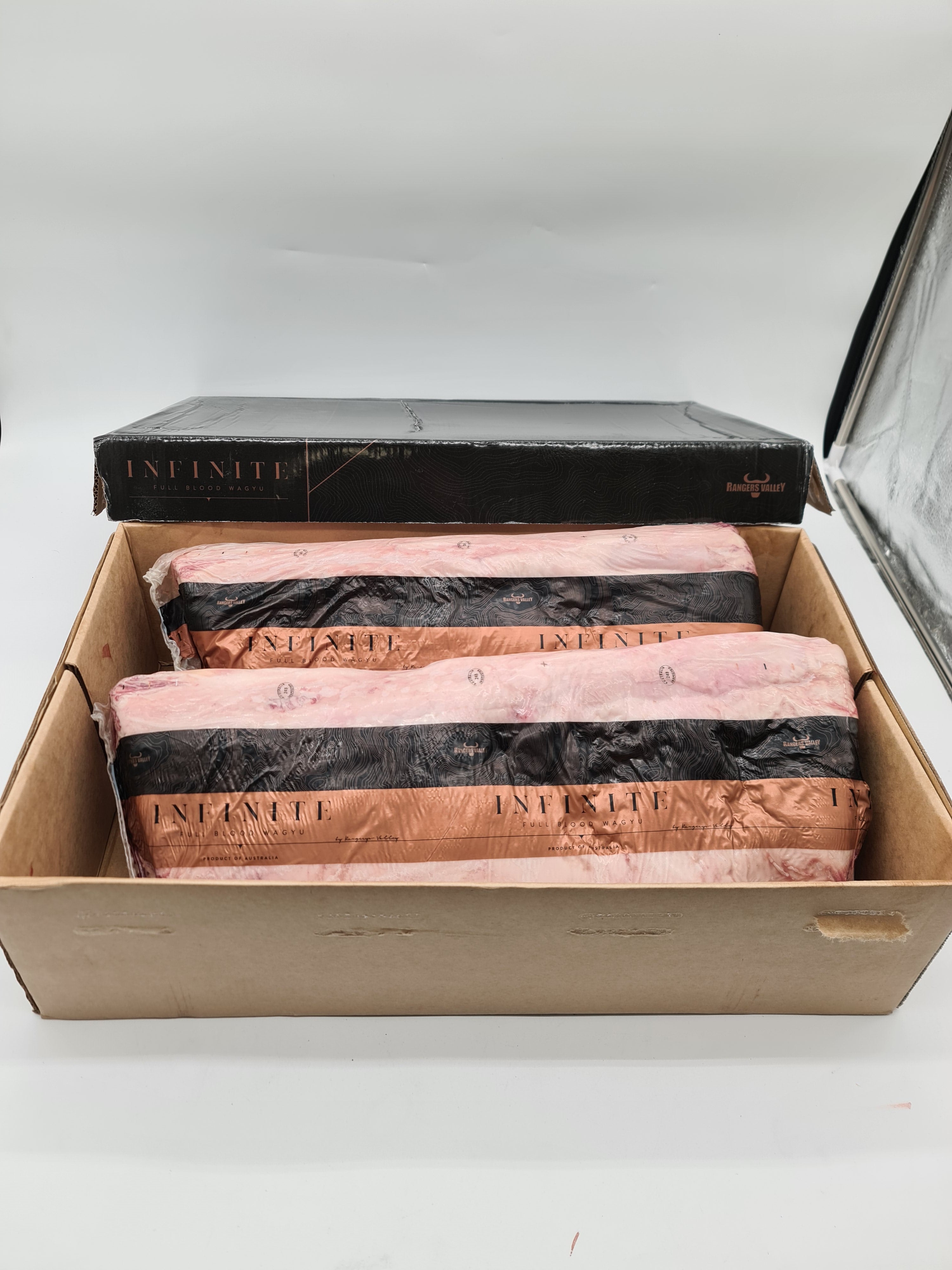 Ranger's Valley Infinite Full Blood Wagyu Porterhouse Striploin MB9+ $99/kg *Special*