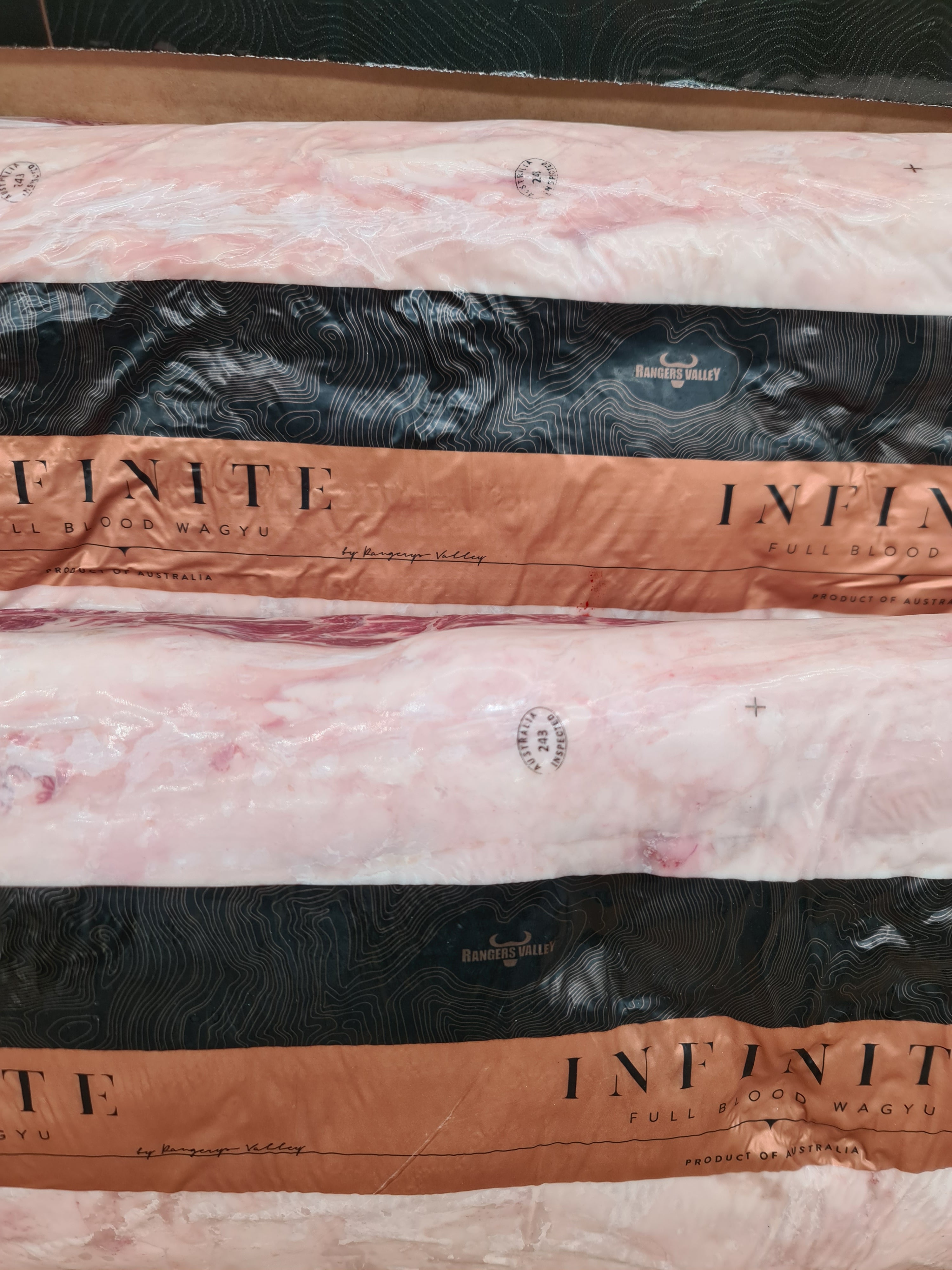 Ranger's Valley Infinite Full Blood Wagyu Porterhouse Striploin MB9+ $99/kg *Special*