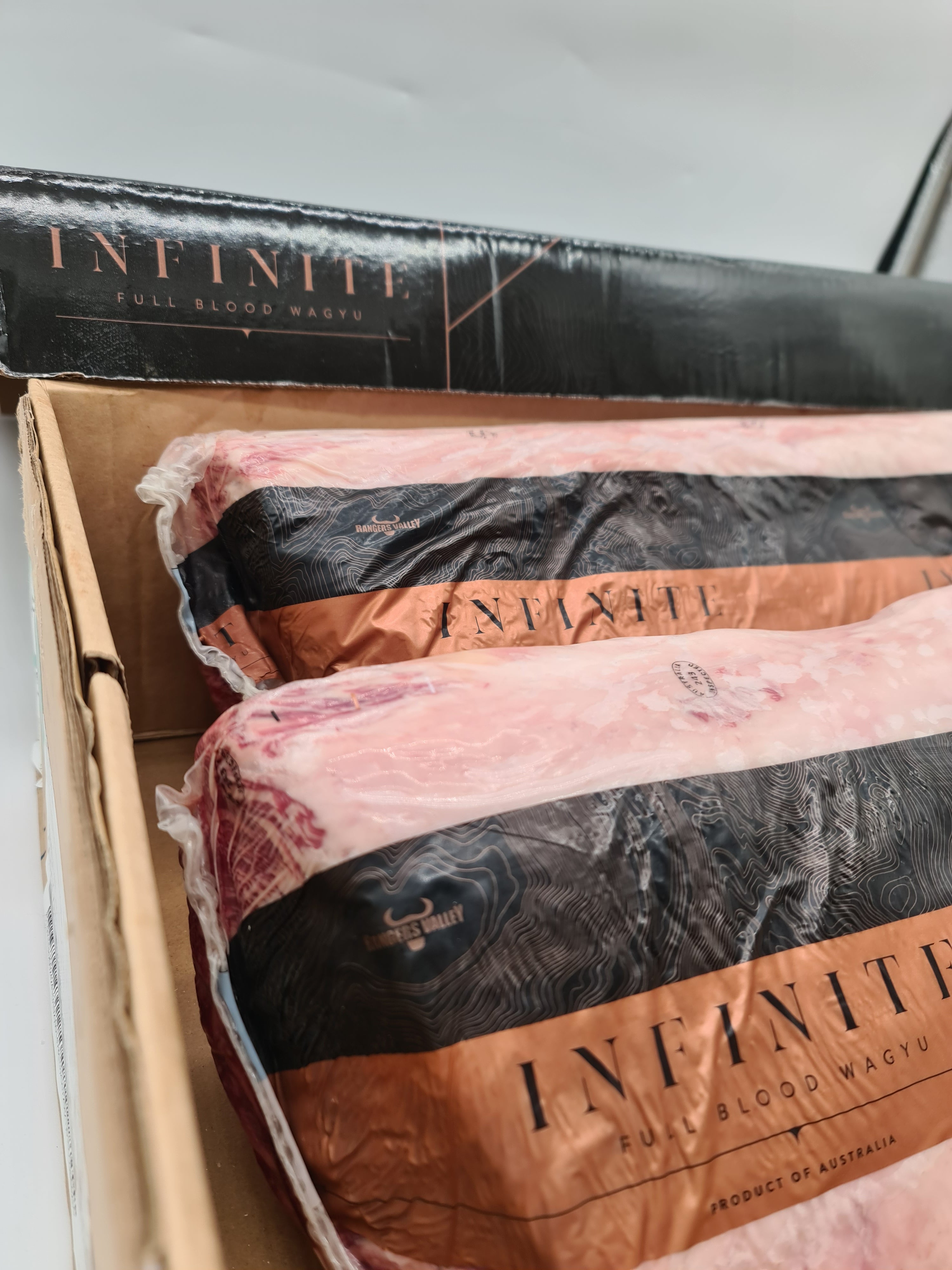 Ranger's Valley Infinite Full Blood Wagyu Porterhouse Striploin MB9+ $99/kg *Special*