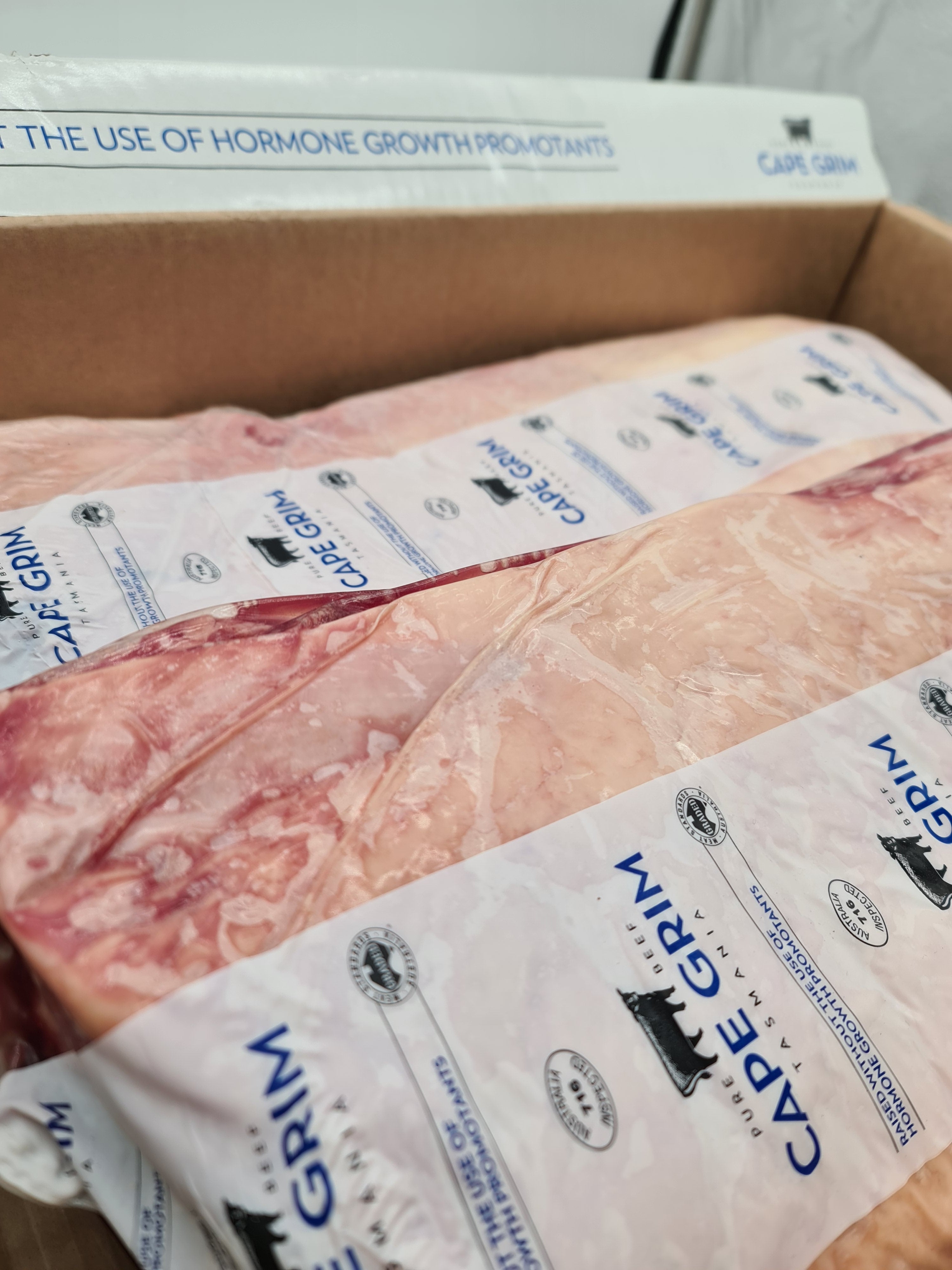 Cape Grim Porterhouse Striploin MB4 – 100% Grass-Fed, Premium Tasmanian Beef $58/kg