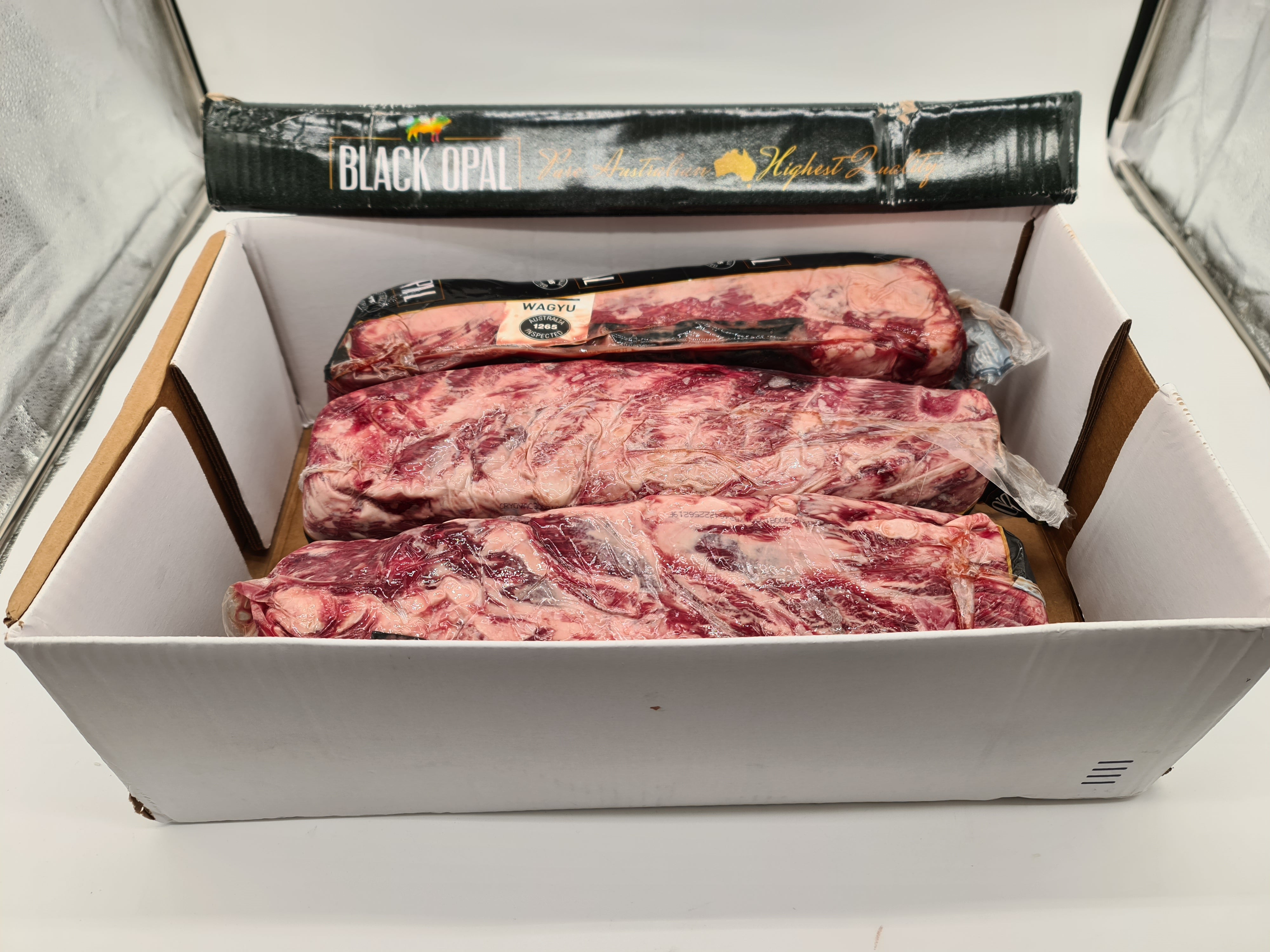 Black Opal Grain Fed F1 Wagyu MB4-5 Scotch Cube Roll $79/KG