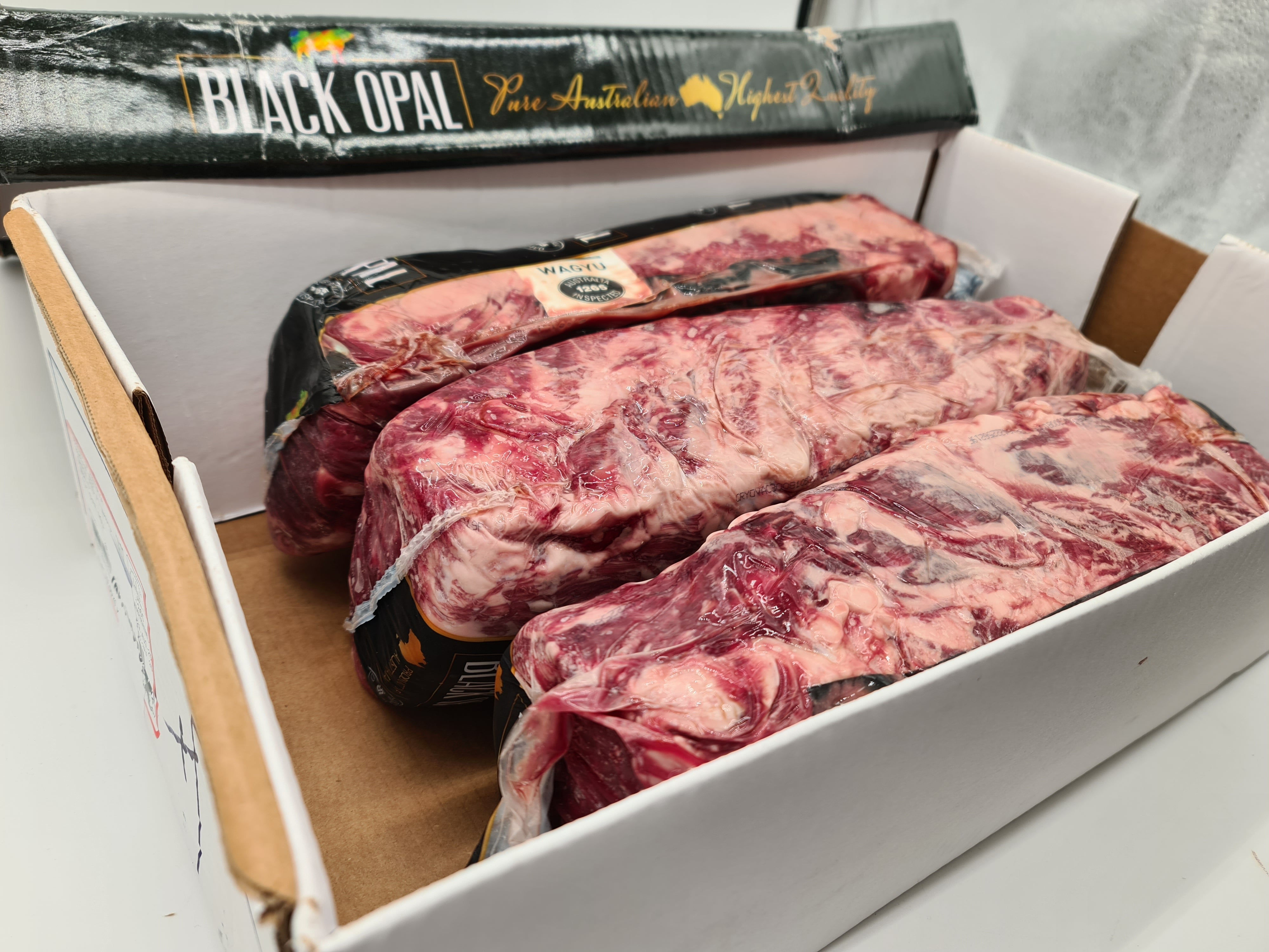 Black Opal Grain Fed F1 Wagyu MB4-5 Scotch Cube Roll $79/KG